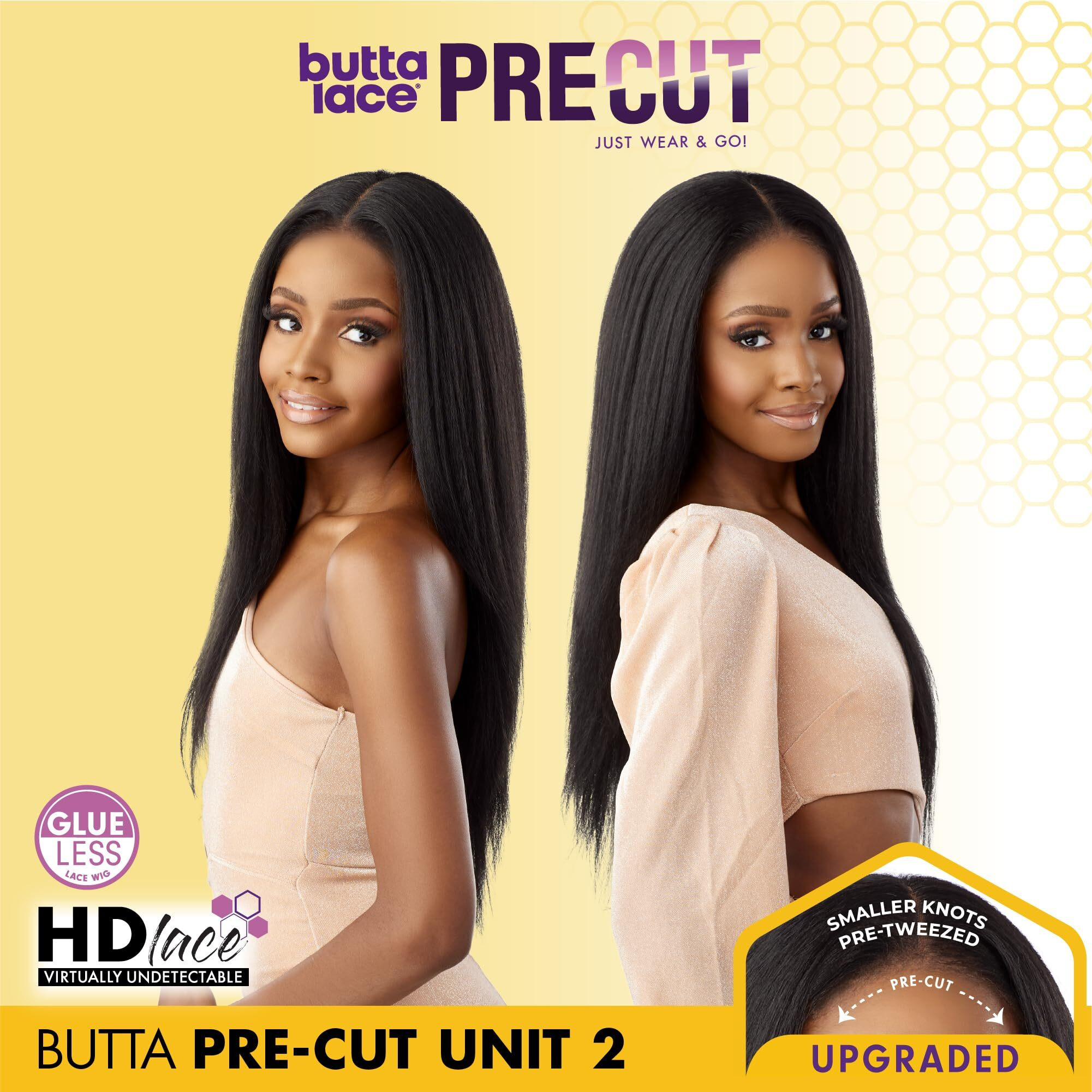Sensationnel Butta Lace Precut Front Wigs - Unit 2 Glueless Precut Lace Extra Wide 5 Inch Deep Part Synthetic Wig Pre-Cut Pre Tweezed Smaller Knot Hairline - Butta Pre Cut Unit 2 (Sh/Chestnut)