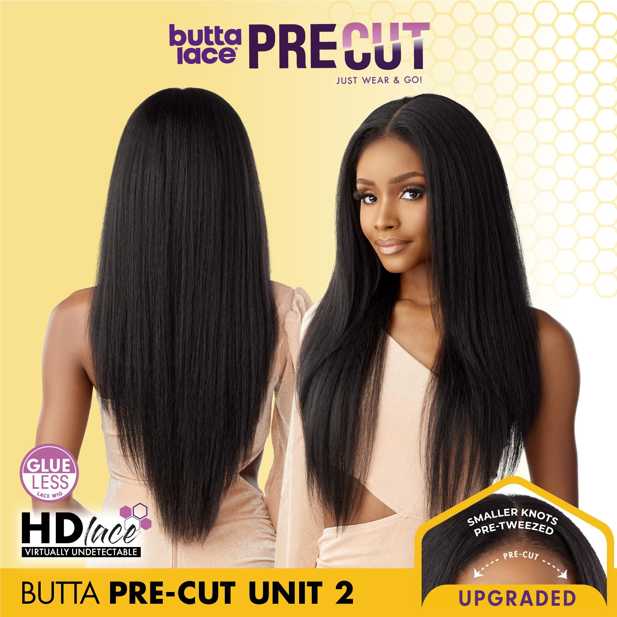 Sensationnel Butta Lace Precut Front Wigs - Unit 2 Glueless Precut Lace Extra Wide 5 Inch Deep Part Synthetic Wig Pre-Cut Pre Tweezed Smaller Knot Hairline - Butta Pre Cut Unit 2 (Sh/Chestnut)