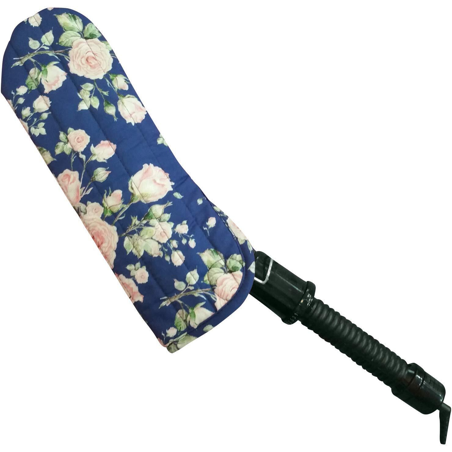 Case/Cover [Heat Resistant] For Curling Irons, Flat Irons Or Straighteners, And Styling Irons, Silicone Coated Lining And Quilted Cotton Pouch For Travel, Gym, Or Home [Navy Floral]