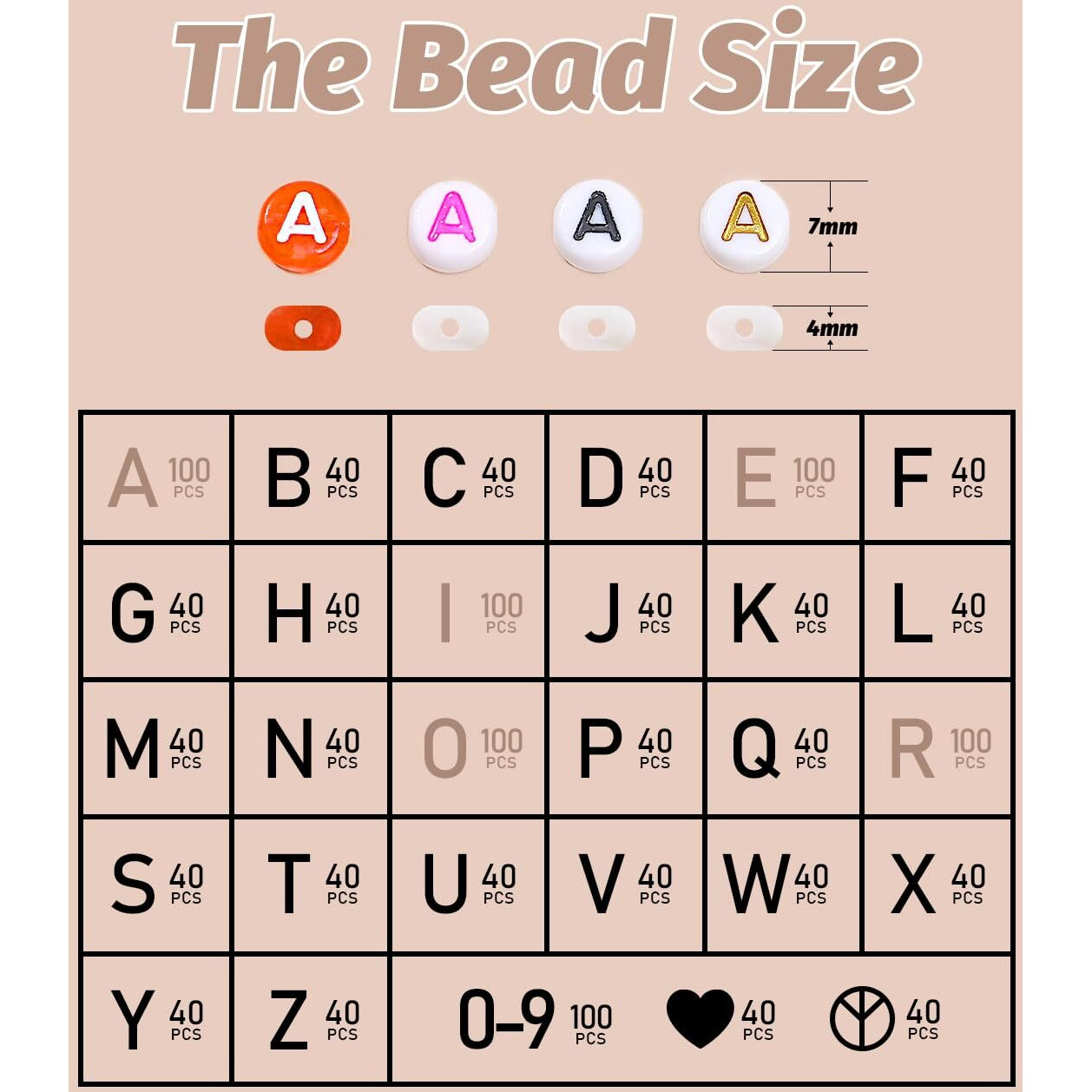 Dodobeads Alphabet Beads For Bracelets - 1650Pcs Round Acrylic Letter Beads A-Z With Extra Vowels & Number Beads And Spacer Beads - Ideal For Bracelets, Necklaces, Friendship Bracelet Kits