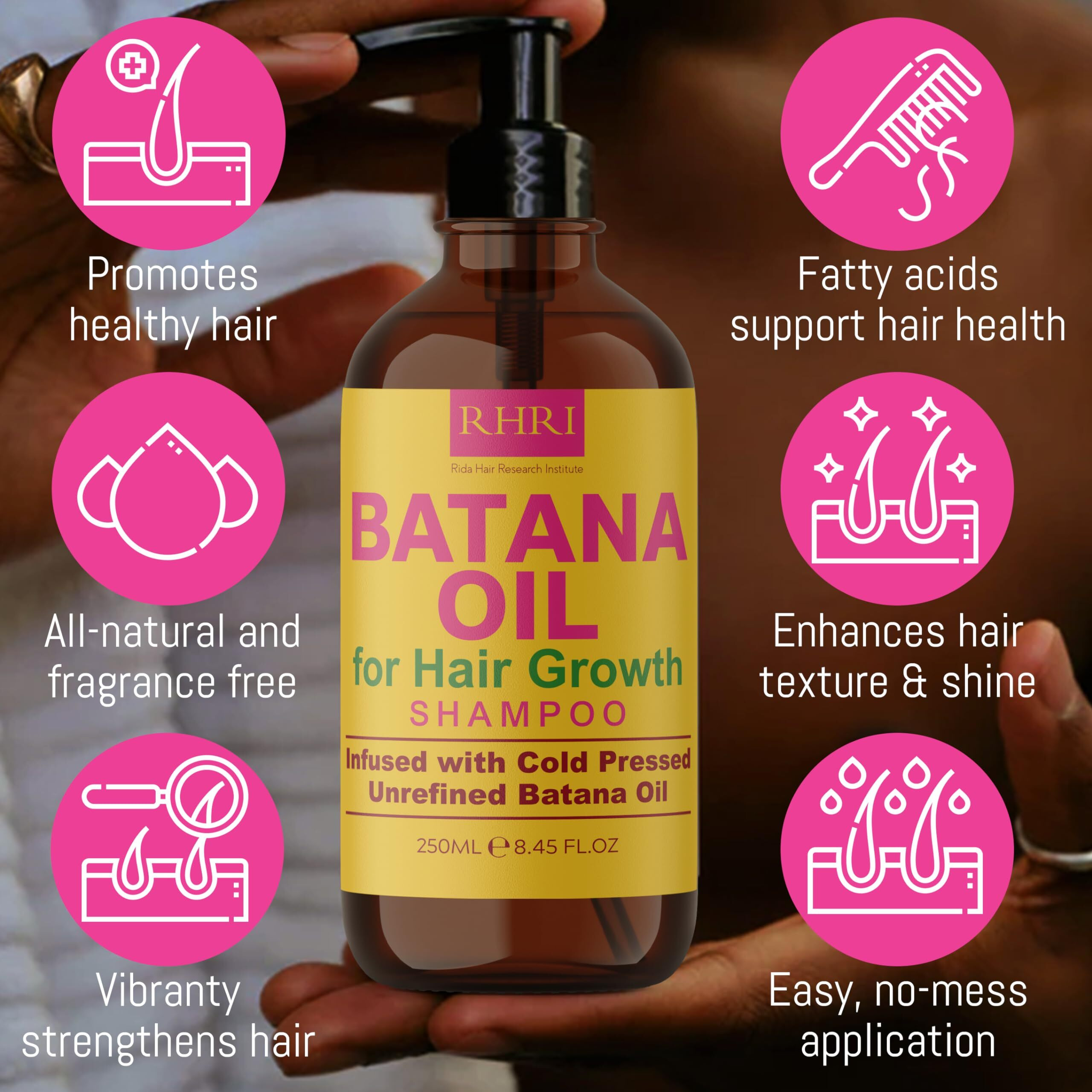 Batana Oil Shampoo And Conditioner Set | Clarifying Shampoo, Hair Growth Shampoo, Thinning Shampoo & Conditioner | Raw Batana Oil & Thickening Formula For Men & Women | Growth Enhancing Formula