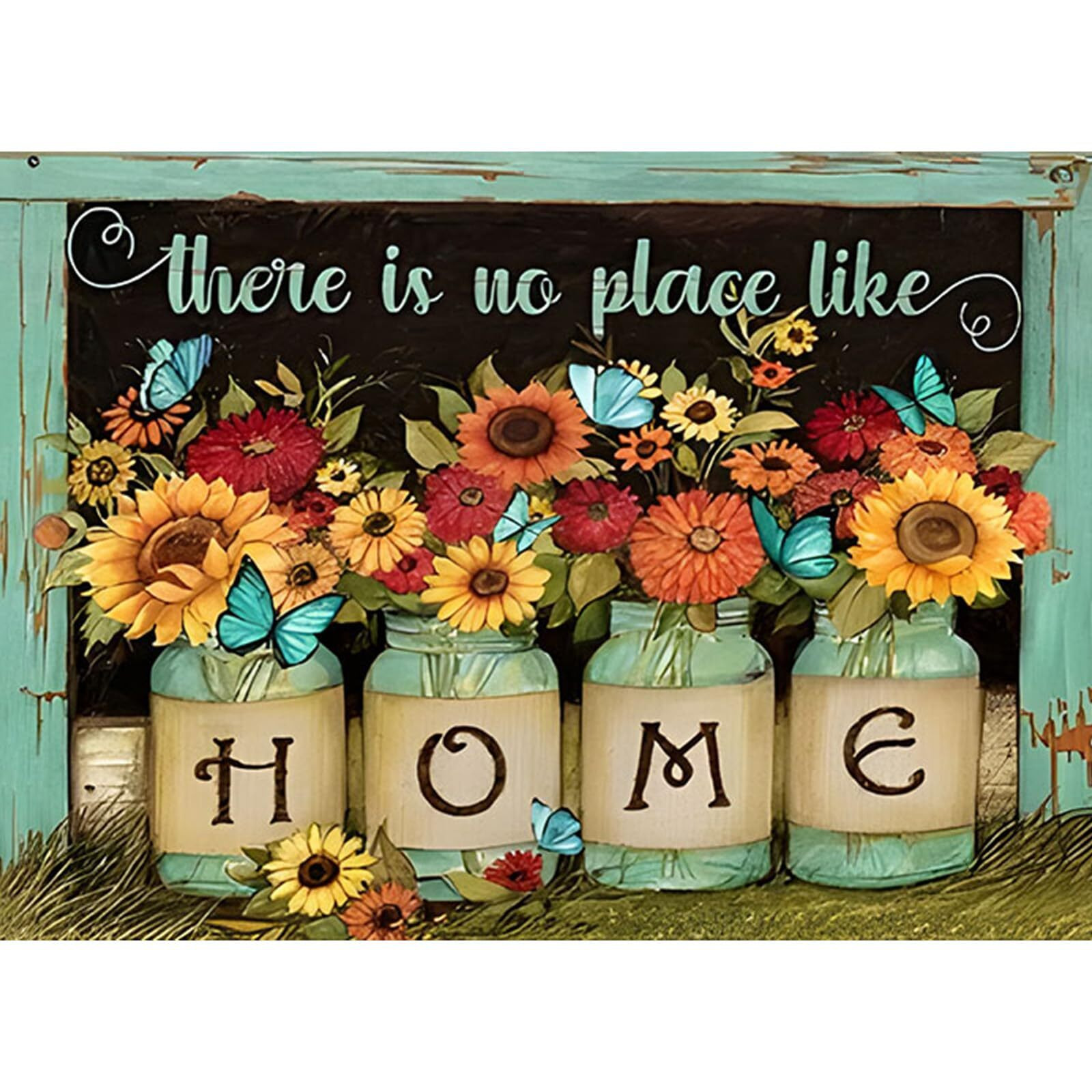 Senqao Sunflowers Diamond Art Kits For Adults Full Drill Sunflowers Bottle Diamond Art Kits, 5D Diy Diamond Art Kits Fall Diamond Art Kits For Home Wall Decor 12X16 Inch (Home)