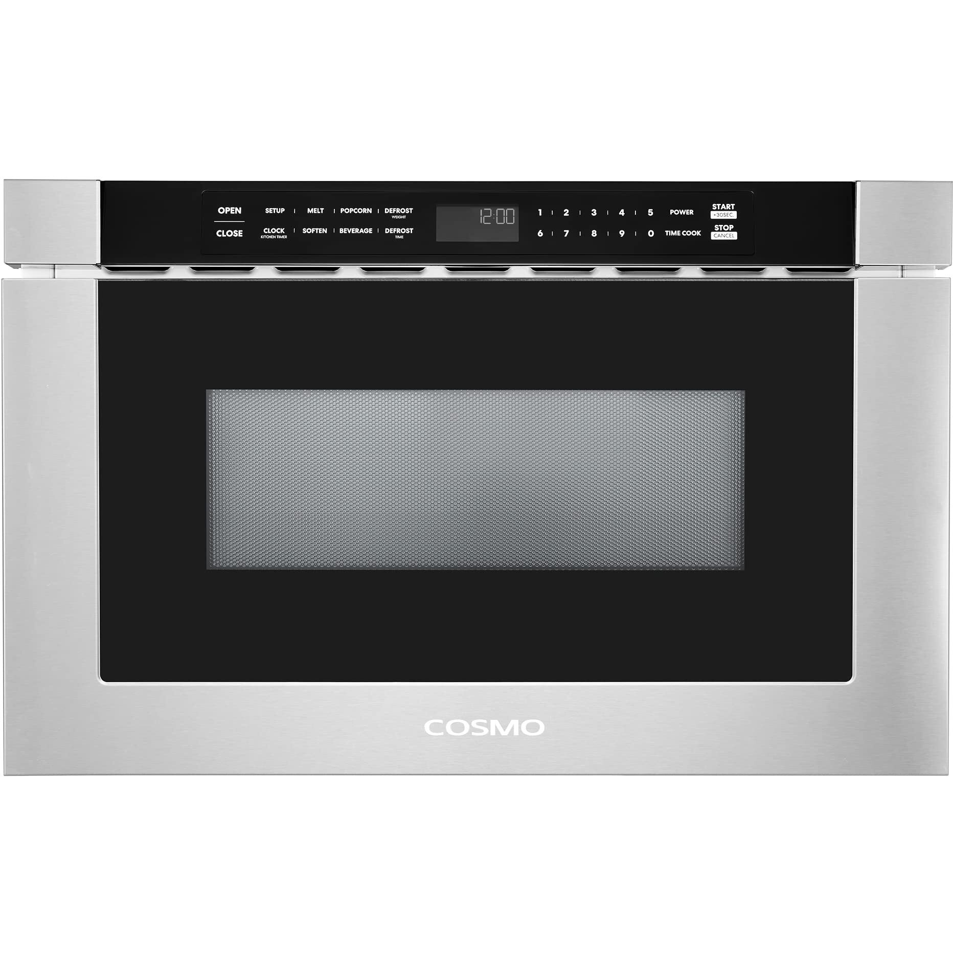 Cosmo Cos-12Mwdss-Nh 24 In. Built-In Microwave Drawer With Automatic Presets, Touch Controls, Defrosting Rack And 1.2 Cu. Ft. Capacity In Stainless Steel