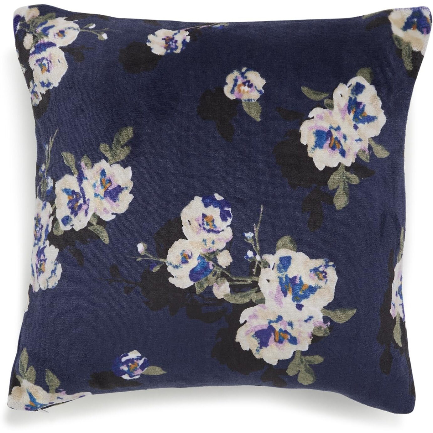 Vera Bradley Decorative Throw Pillow With Removeable Hypoallergenic Insert D  Cor, One Size, Blooms And Branches Navy