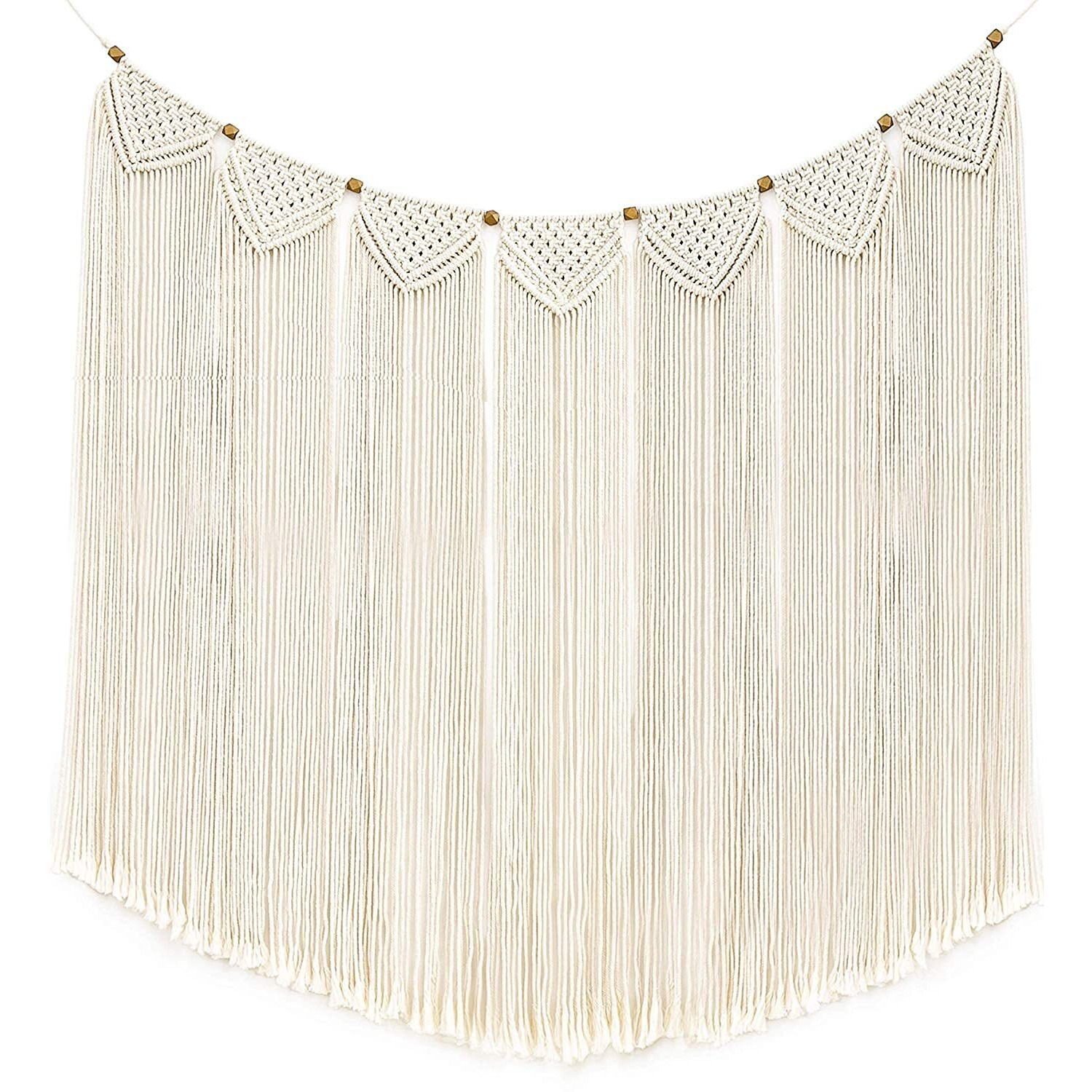 Mkono Large Macrame Wall Hanging Boho Tapestry Woven Bohemian Above Bed Wall Decor Wedding Christmas Backdrop Decoration For Bedroom Living Room Nursery Dorm Apartment, Idea Gift, 47"" L X 28"" W