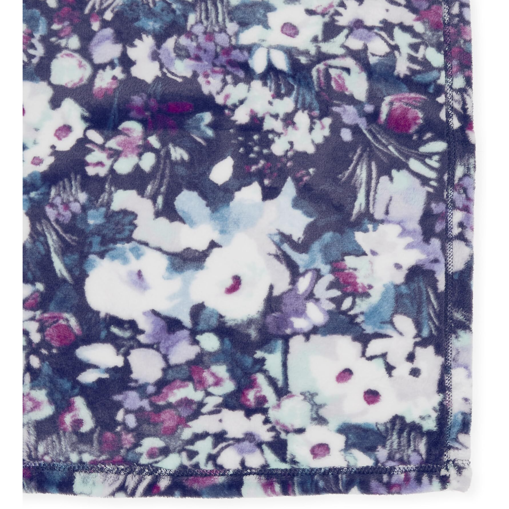 Vera Bradley Fleece Plush Throw Blanket, Artist's Garden Purple