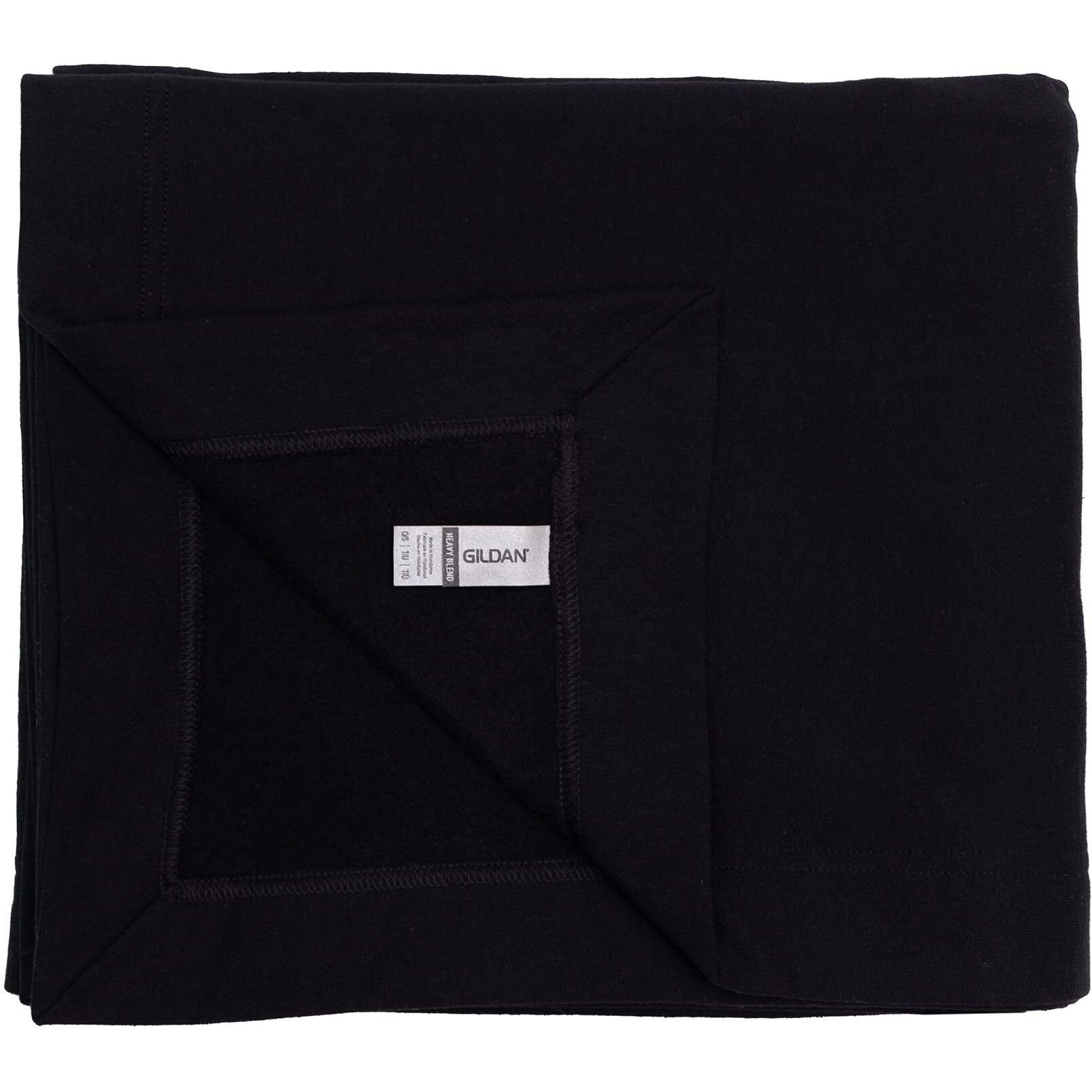 Gildan Heavy Blend Fleece Blanket, Style G18900, Black, 50"" X 60""