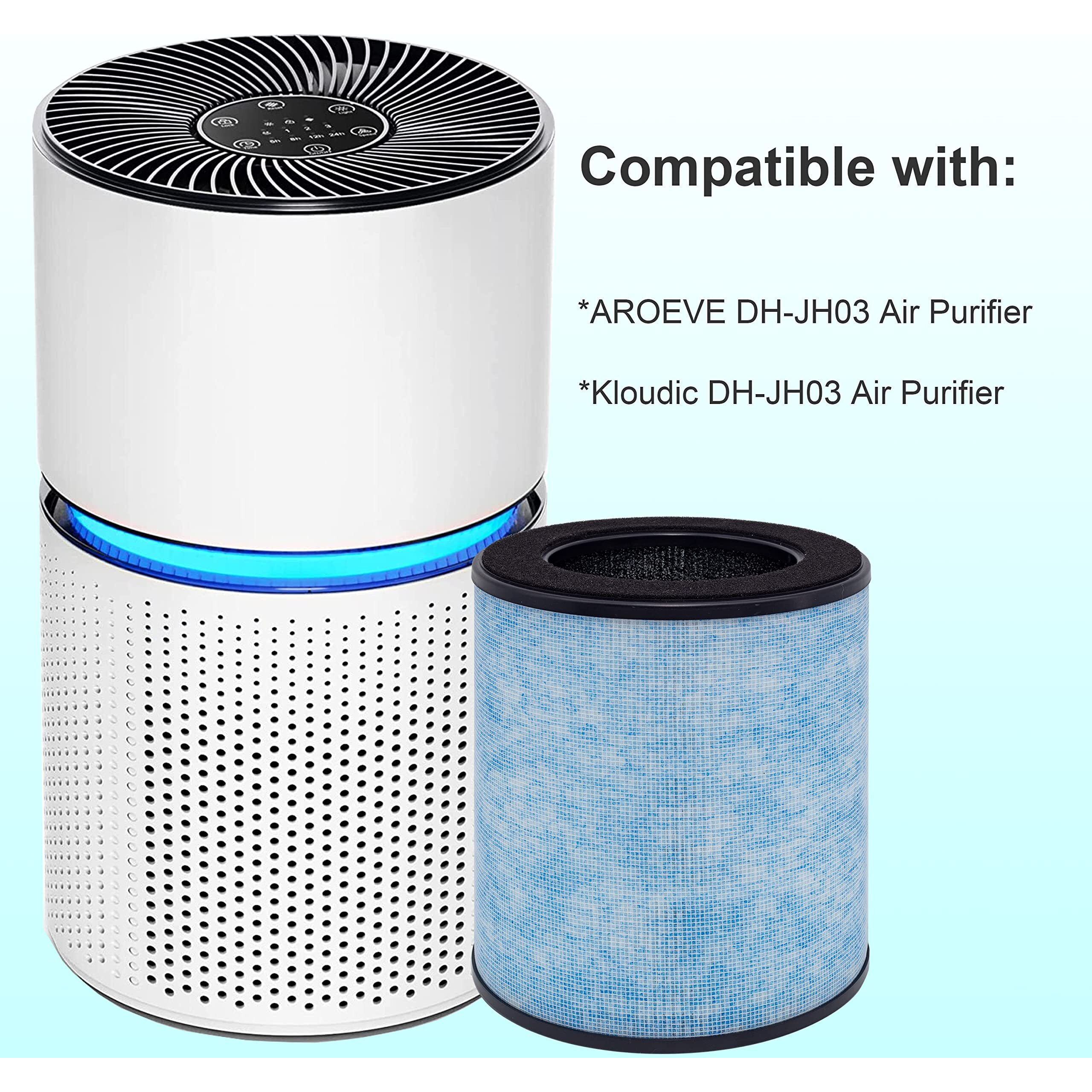 Lhari Mk03 Air Filter Replacement, Compatible With Aroeve Mk03 / Dh-Jh03 And Pomoron Mj003H Air Purifier, 2-Pack
