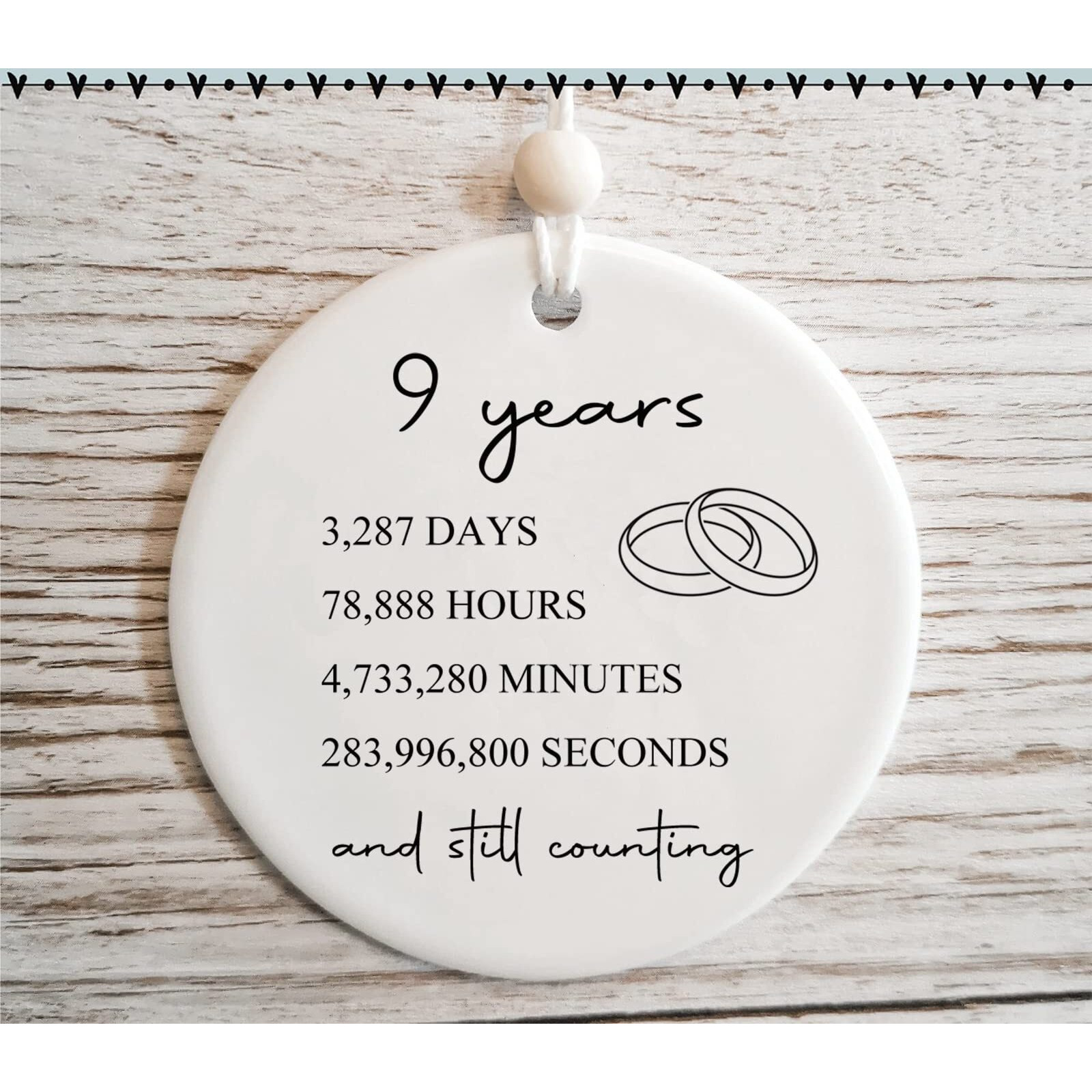9Th Wedding For Her Or Him, 9 Years Marriage Gift For Couple, Pottery Anniversary Present For Wife Husband
