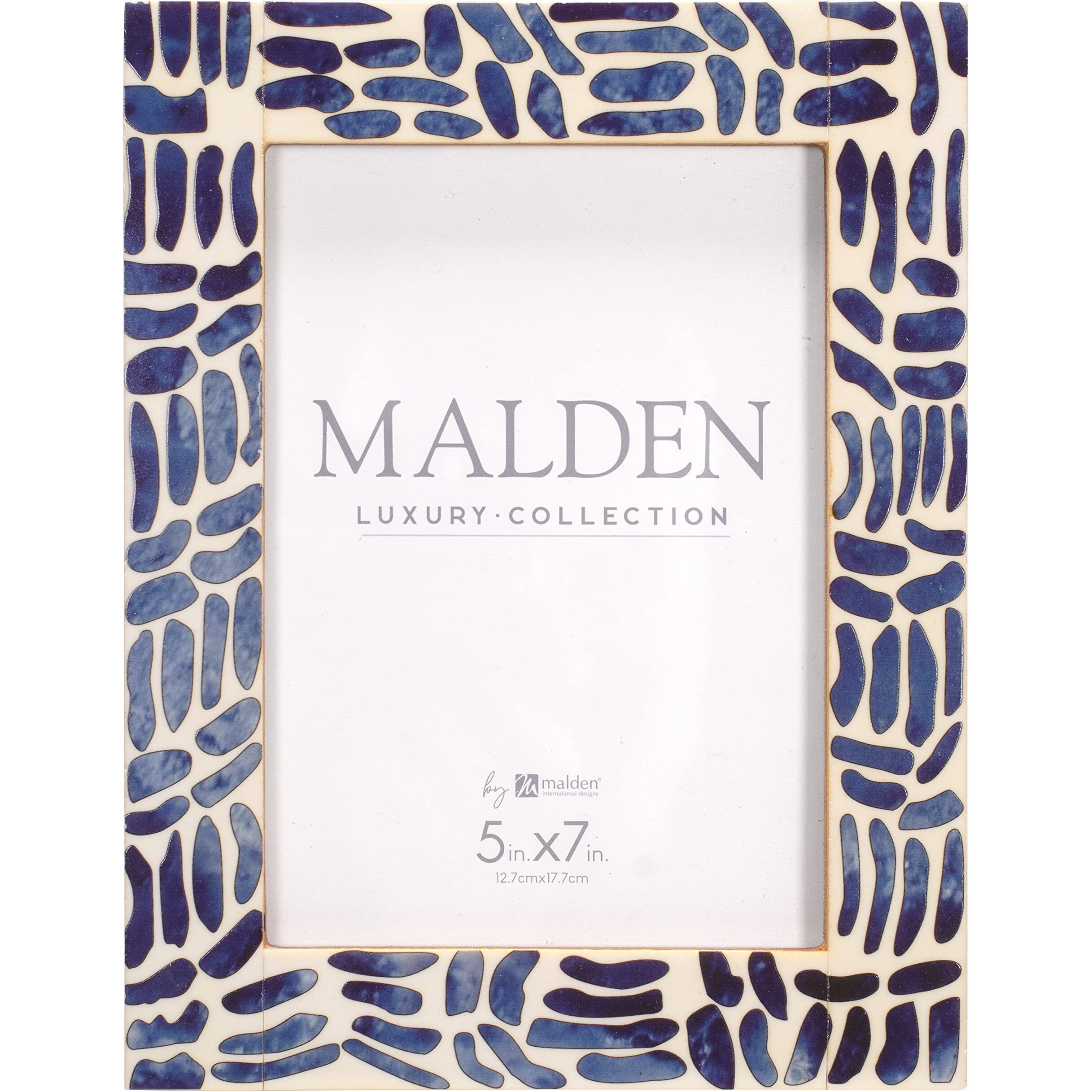 Malden International Designs 5X7 Indigo Picture Frame Blue Wood Mdf (2452-57)