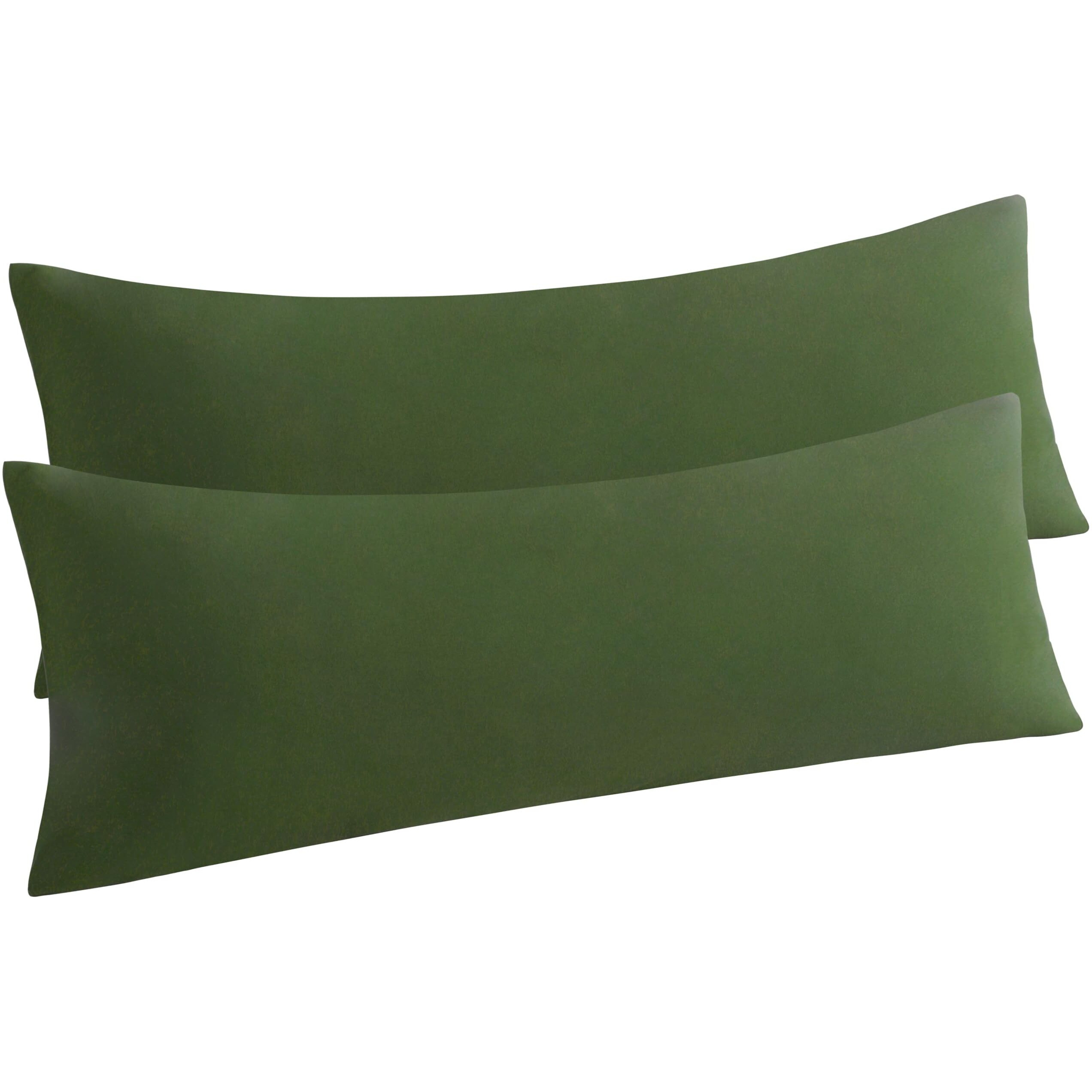 Ntbay Body Pillow Cases Set Of 2, 2 Pack Brushed Microfiber 20X54 Pillow Cases, Soft, Wrinkle, Fade, Stain Resistant Olive Green Pillow Cases With Envelope Closure, 20X54 Inches, Olive Green