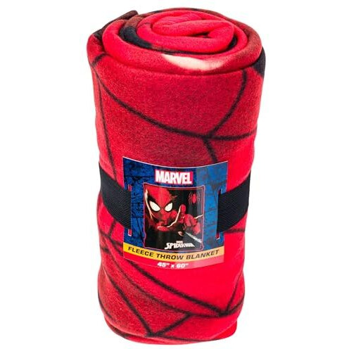 Silver Buffalo Marvel Universe Spider-Man Spidey Close Up Web Shooter 45"" X 60"" Fleece Throw Blanket