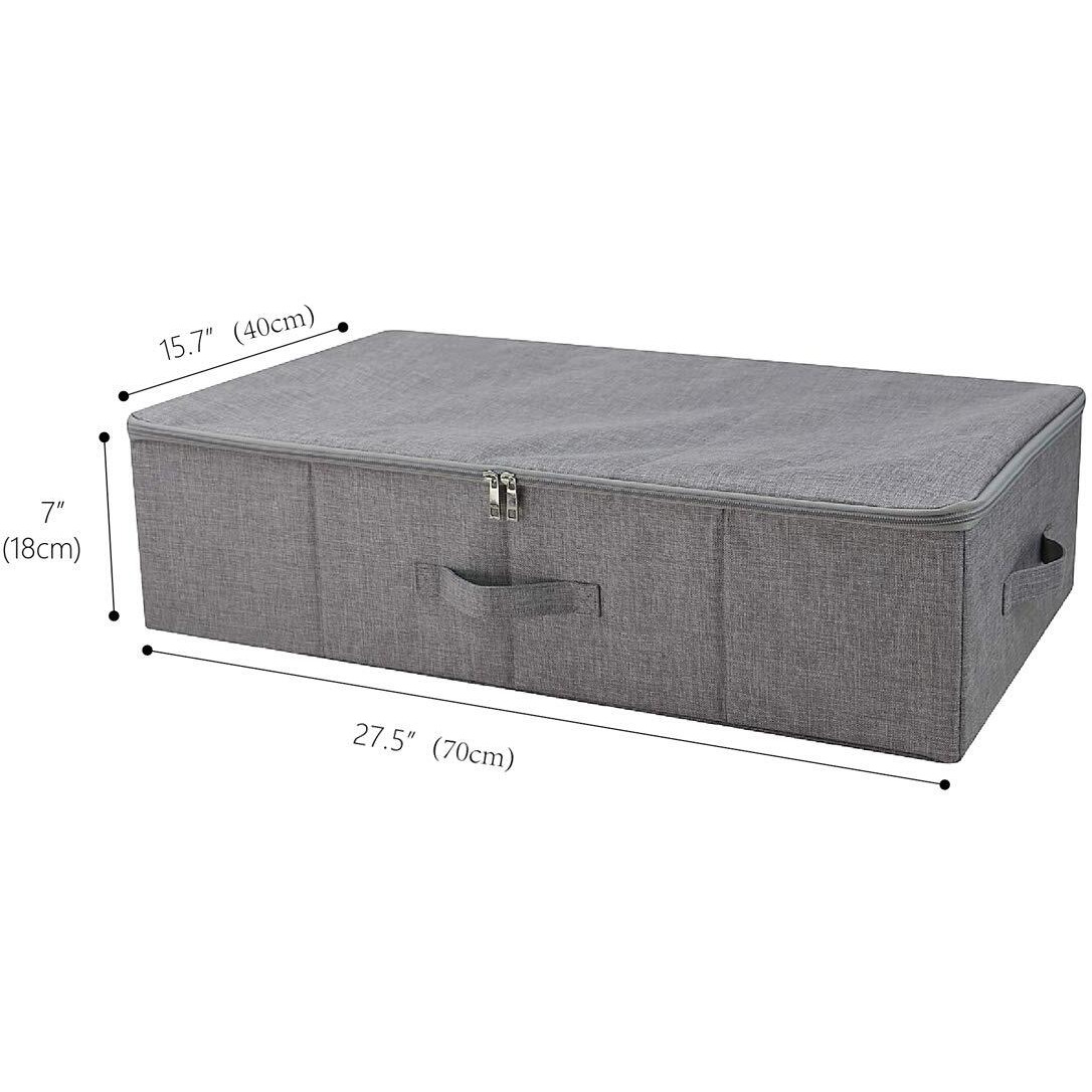 Iwill Create Pro Under Bed Storage Container, Underbed Shoe Storage Organizer Box With Lid,Dark Gray
