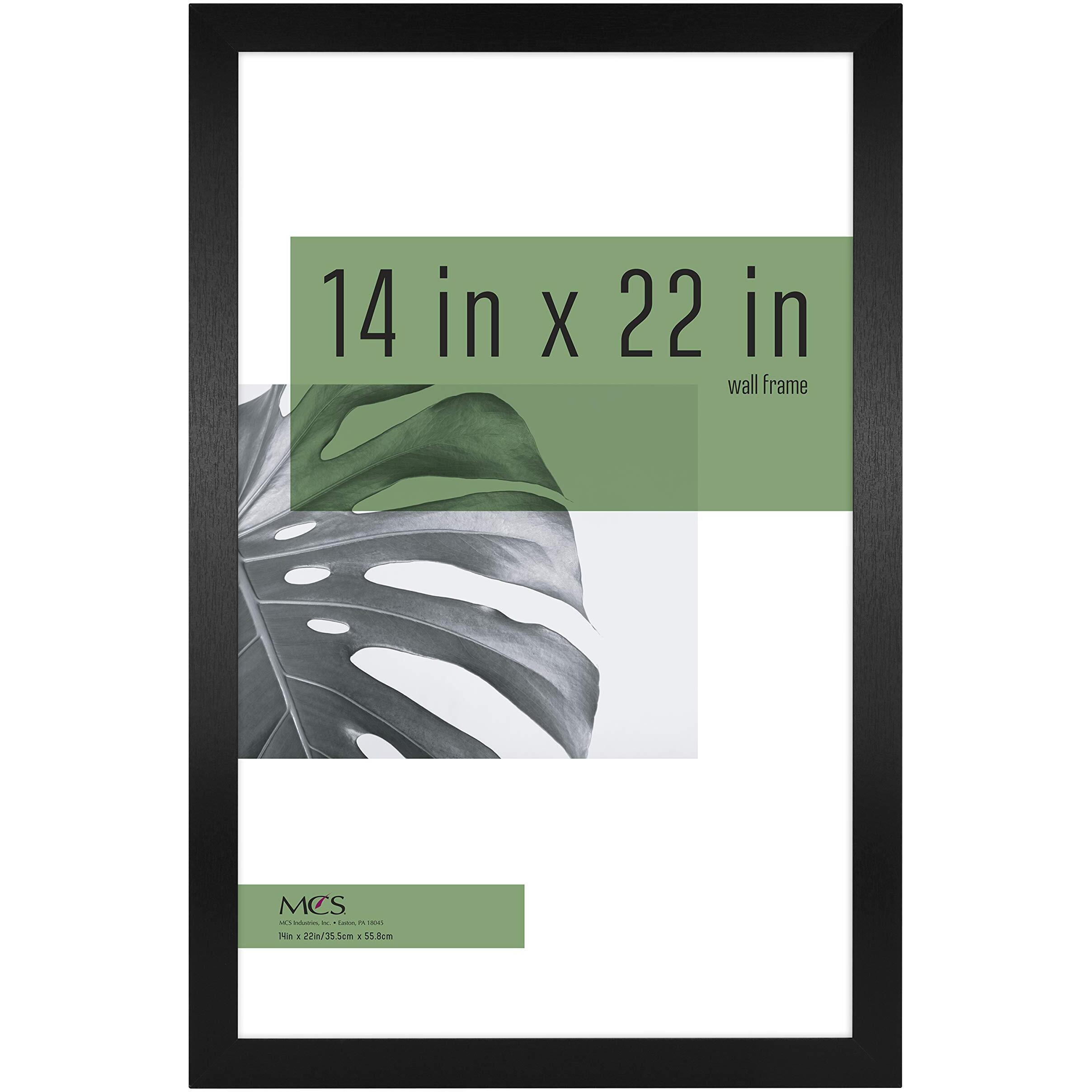 Mcs Studio Gallery 14X22 Poster Frame Black Woodgrain, Vertical & Horizontal Wall Hanging Large Picture Frame For Photos, Posters & Art Prints (1-Pack)