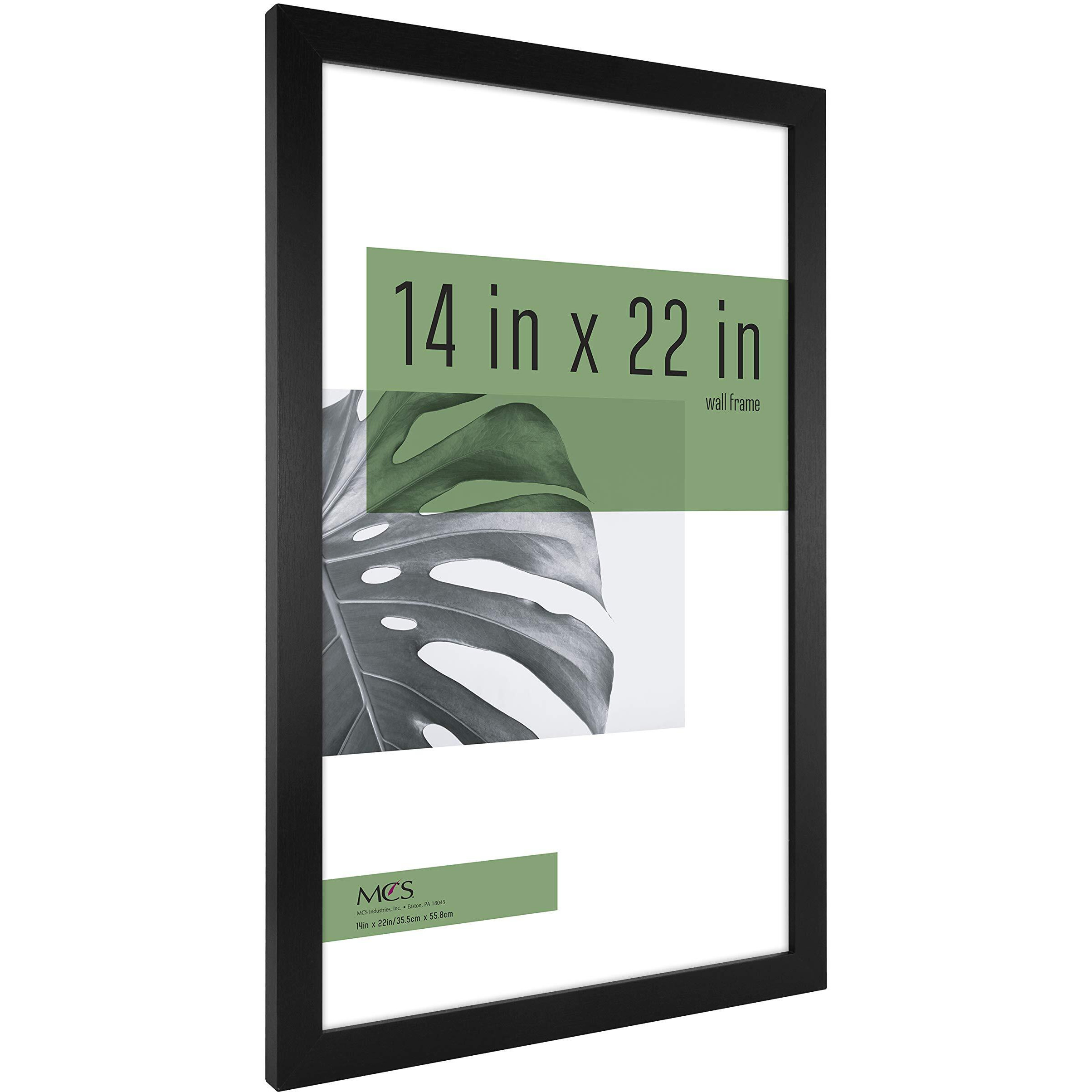 Mcs Studio Gallery 14X22 Poster Frame Black Woodgrain, Vertical & Horizontal Wall Hanging Large Picture Frame For Photos, Posters & Art Prints (1-Pack)