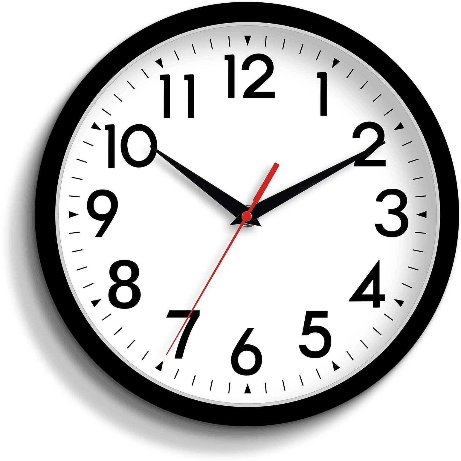 Daxsmy 14 Inch Wall Clock, Large Wall Clocks Battery Operated, Big Silent Non-Ticking Analog Clock Decorative For Living Room, Office, Kitchen, Outdoor,Classroom, Bedroom, Bathroom, School(Black)
