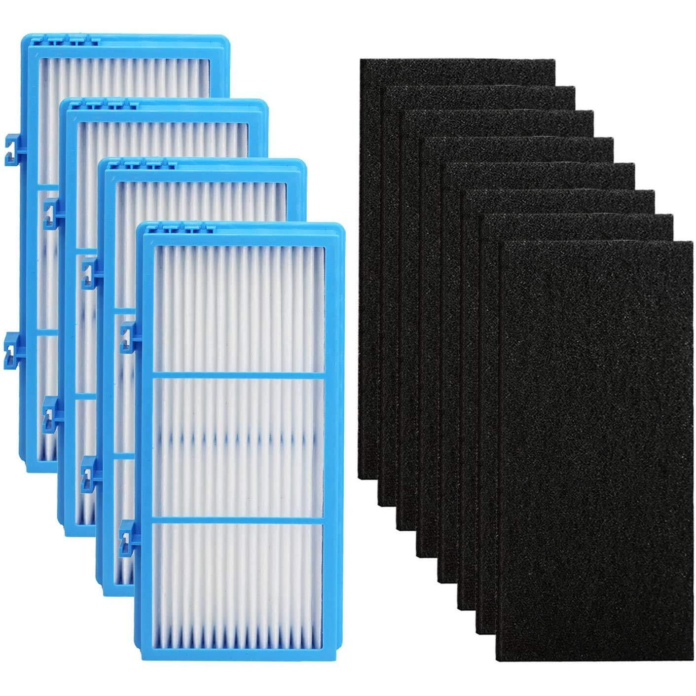 Colorfullife Replacement Filters For Holmes Aer1 Hepa Type Total Air Filter Replacement Filters For Hapf30At And Hap242-Nuc, 4 Hepa + 8 Carbon Booster Filters