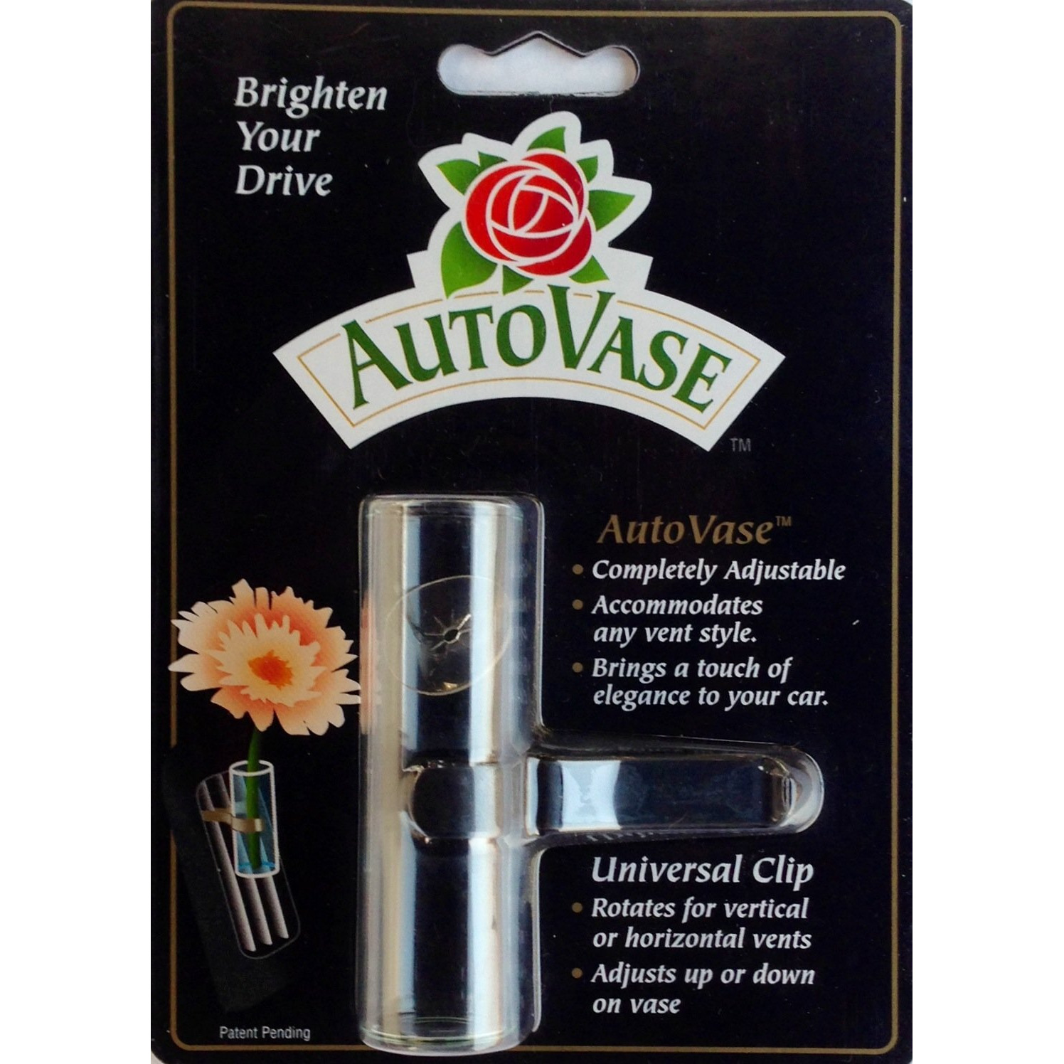 Autovase Clips To Any Vent - Universal Glass Vase Won'T Fade Or Scratch