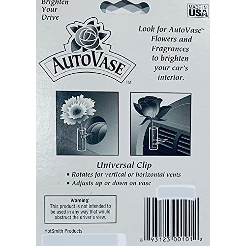Autovase Clips To Any Vent - Universal Glass Vase Won'T Fade Or Scratch