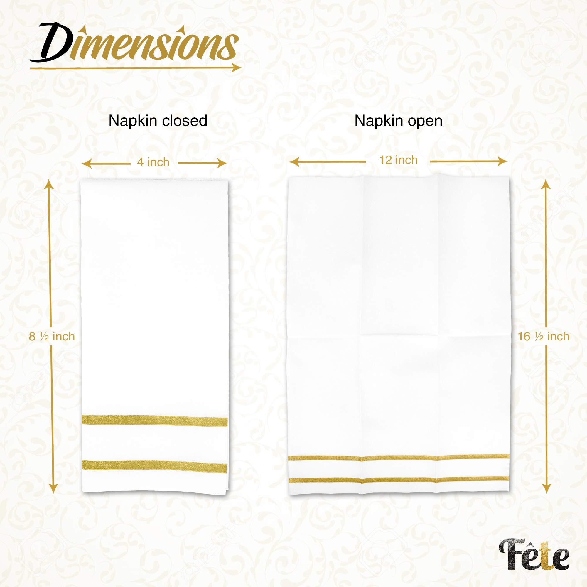 Paper Hand Towels For Bathroom, Linen-Feel Guest Towels, Formal Dinner, Anniversary, Napkins For Tables, Guestrooms, And Restrooms (Gold, 50 Count)