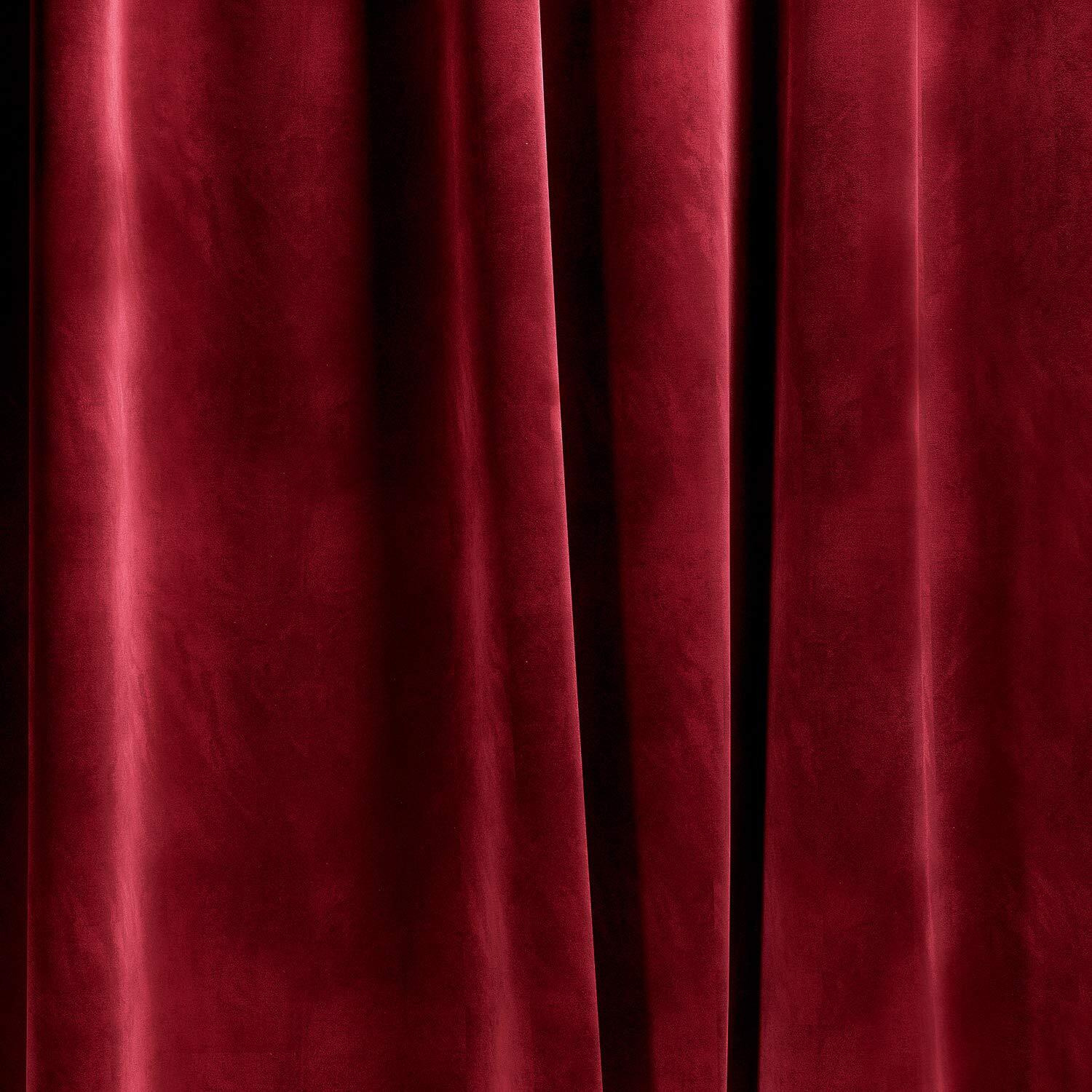 Luxury Curtain For Living Room Blackout Velvet 2 Panels Curtains Set Luxury Tassel Bedroom Curtains (Burgundy, (100W  96L)  2)