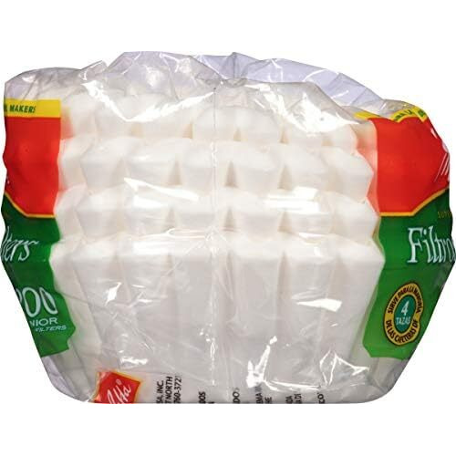 Melitta Junior Basket Coffee Filters 200-Count, White, 4-6 Cups (Pack Of 3)