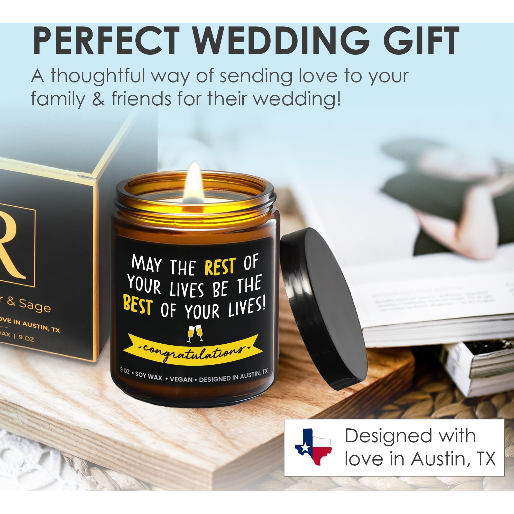 Wedding Candle, Bridal Shower Gifts Ideas, Bride Gifts For Wedding Day, Wedding Day Gifts For Bride & Groom, Bachelorette Gift, Marriage Gift For Couple, Bride Candle For Wedding, Candle For Newlyweds