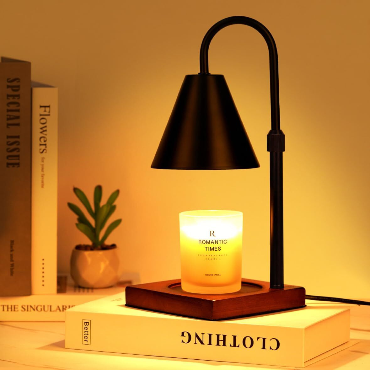Modern Candle Warmer Lamp With Timer, Dimmable Candle Lamp Warmer, Birthday Gifts For Women, Black Lamp Candle Warmer Gifts For Mom, Adjustable Scented Candle Lamp For Jar Candles, Bedroom Home Decor