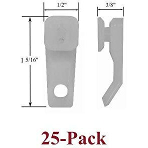 Shade Doctor Of Maine 25 Pack Of Drapery Curtain Traverse Rod Carrier Slides From