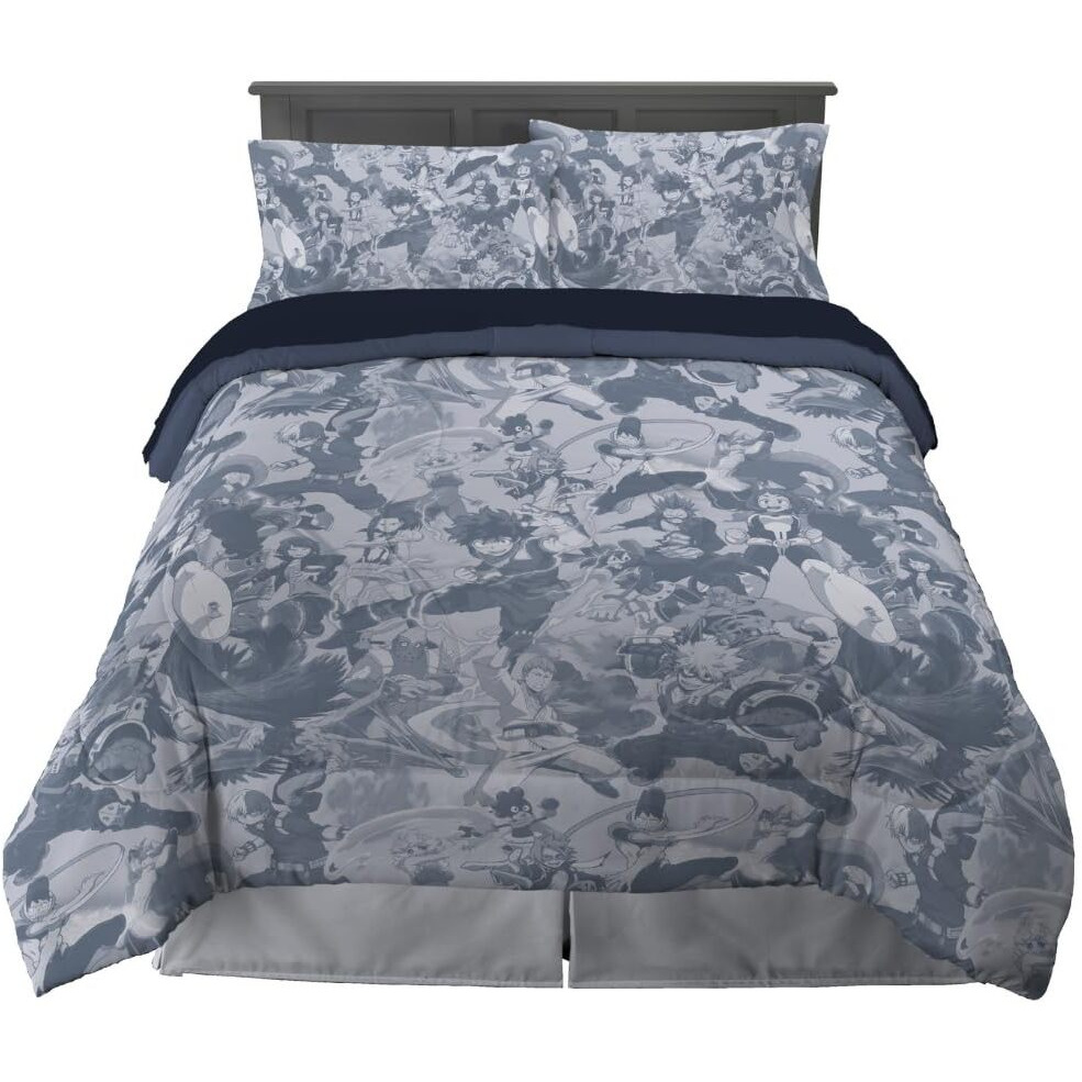 Franco My Hero Academia Anime Super Soft Comforter And Sheet Set, 5 Piece Full Size, (Official Licensed Product) Collectibles