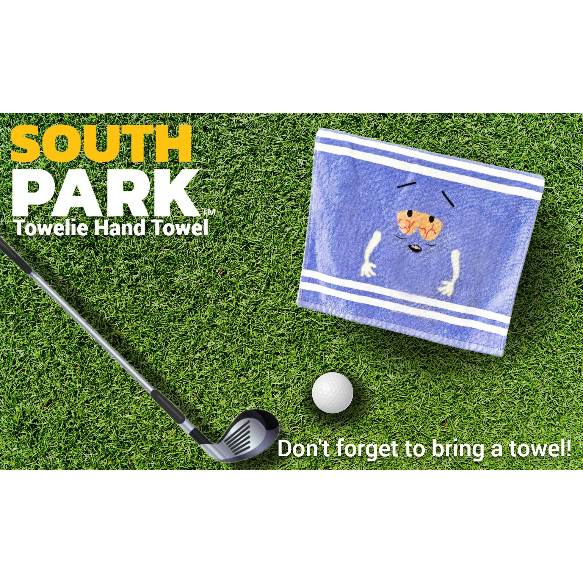 South Park Towelie Hand Towel Officially Licensed, Perfect For Decor, Sports, Beach Or Pool (23X13.5 Inches)