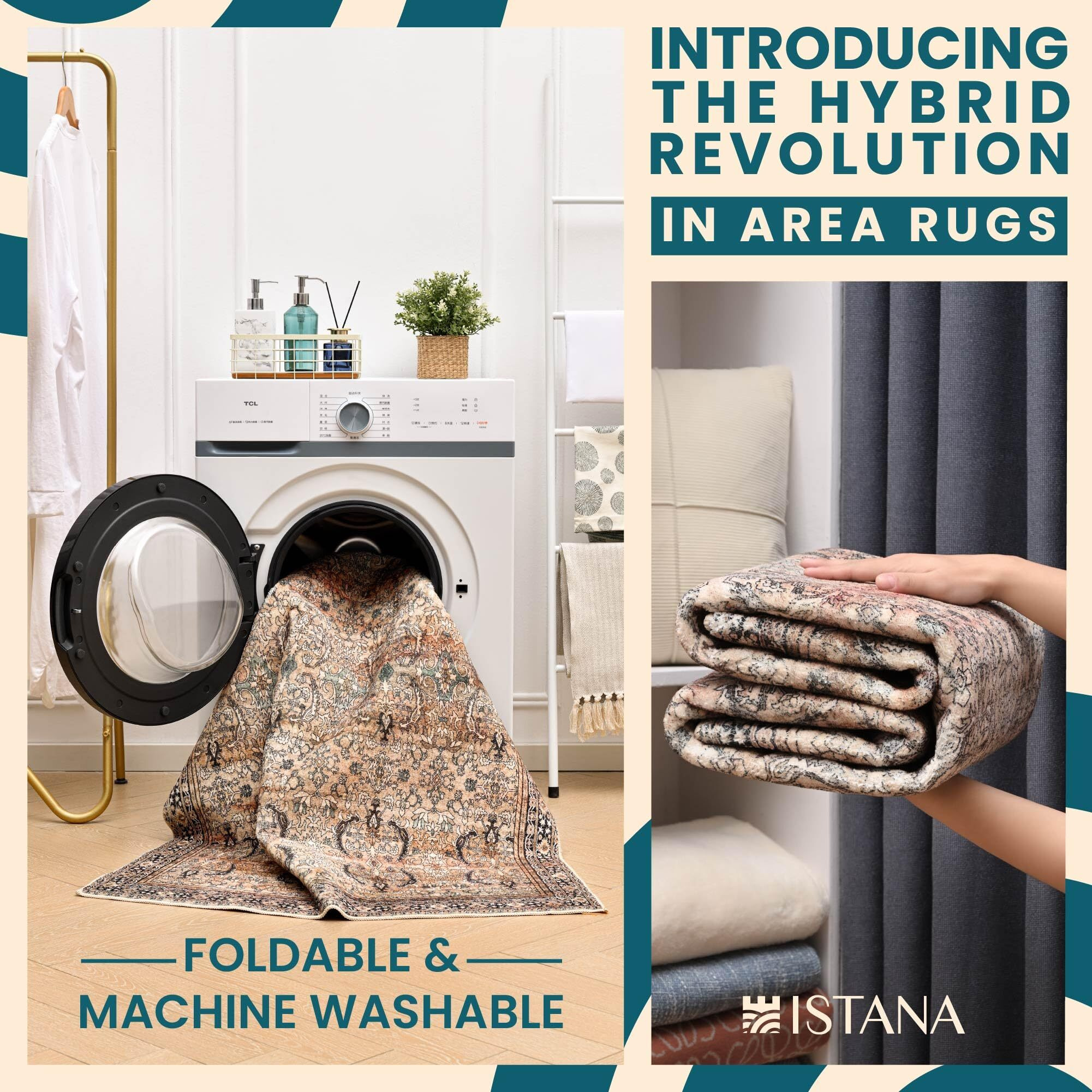 Istana 2X3 Rug - Charcoal Olive Bedroom Rug - Kid & Pet Friendly 2X3 Washable Rug Non Slip - Non Shedding Rubber Backed Rugs 2X3 - Foldable 2X3 Entry Rug - Eco Friendly Materials For Small Rugs 2X3