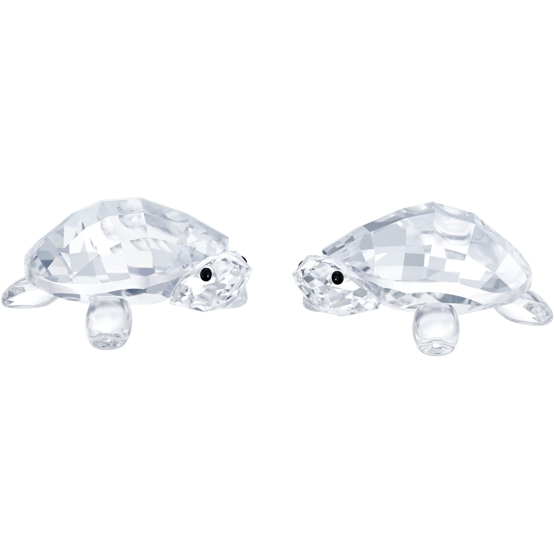 Swarovski Peaceful Countryside Tortoises, Pair Of Tortoises In Clear Crystal, Part Of The Peaceful Countryside Collection