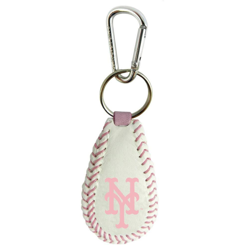Mlb New York Mets Pink Baseball Keychain
