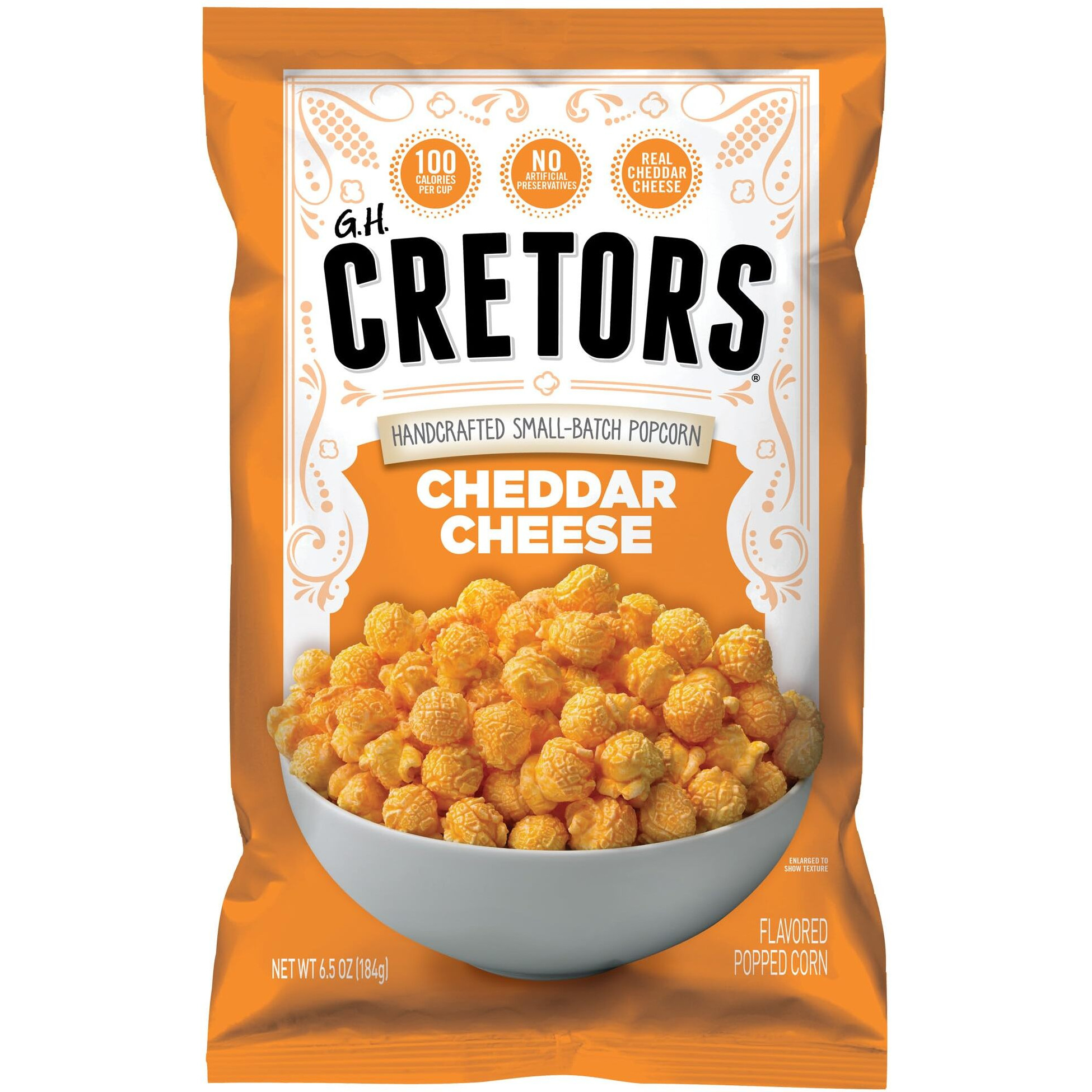 G.H. Cretors Popcorn Just The Cheese Corn, 6.5-Ounce Bags (Pack Of 12)