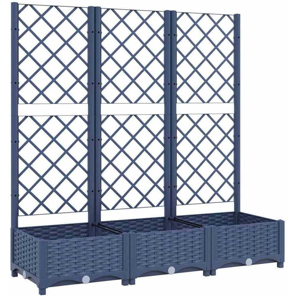 Vidaxl Garden Planter With Trellis Dark Gray 47.2X15.7X47.8 Pp