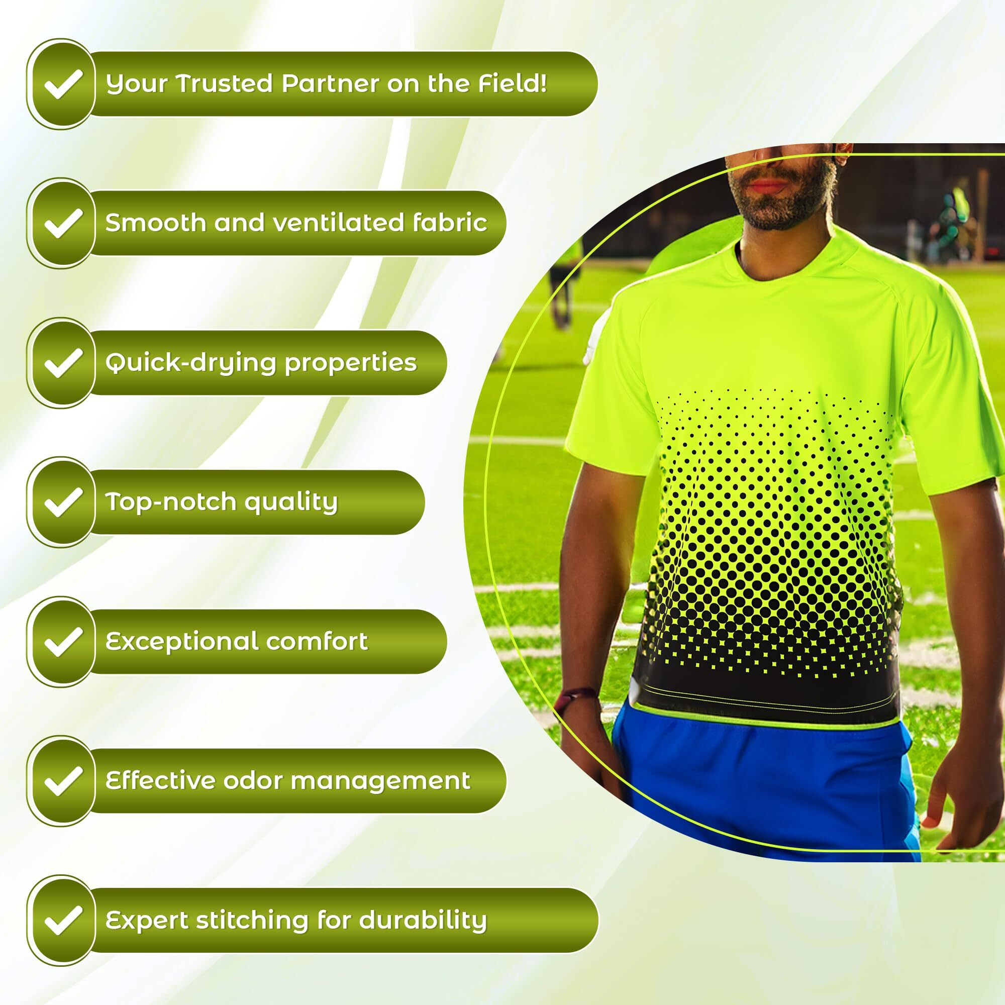 Ventura Short Sleeve Goalkeeper Goalie Jersey - Moisture-Wicking, Lightweight, And Sublimated Design For Soccer Keepers Both Youth And Adults | Neon Green/Black, Size Adult Large