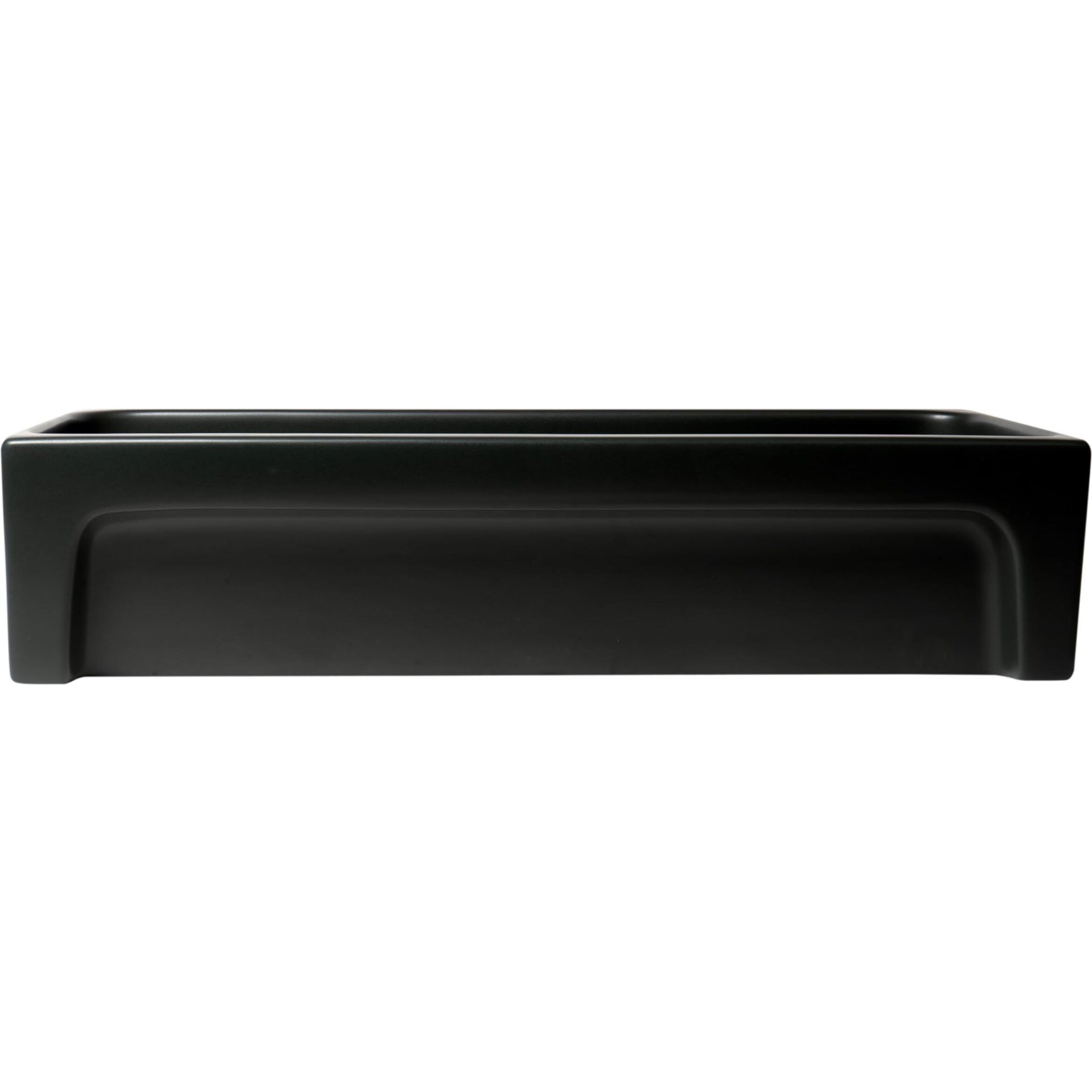 Alfi Brand Ab36Trbm 36"" Black Matte Above Mount Fireclay Bathroom Trough Sink