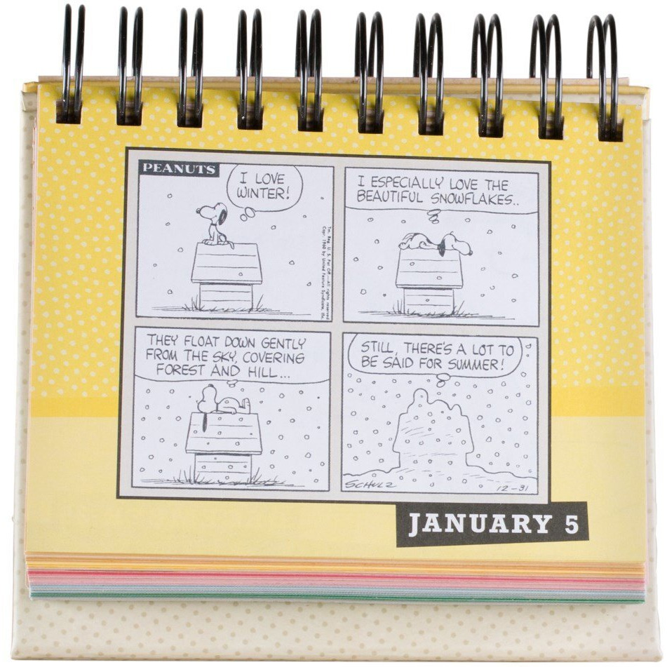 Dayspring - Peanuts - Smiles And Blessings - Perpetual Calendar (75668), Yellow