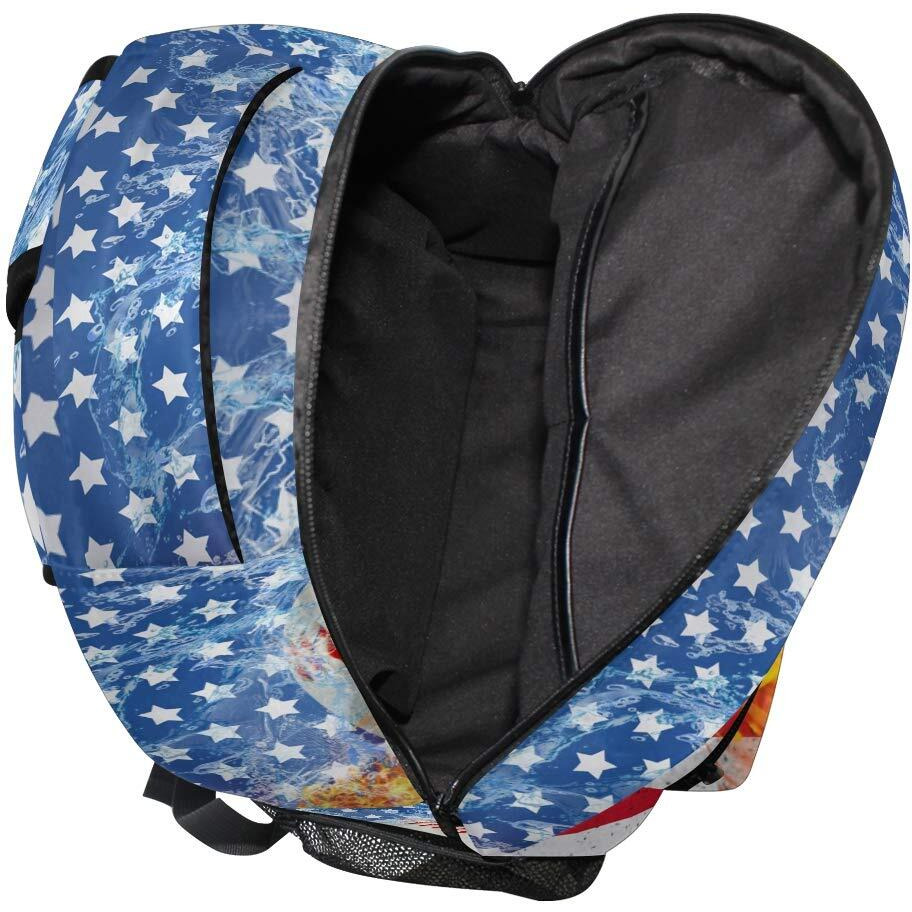 Zoeo Blue Baseball Bookbags Chic 3Th 4Th 5Th Grade School Backpacks Travel Laptop Daypack Bag Purse For Girls Boys Teens
