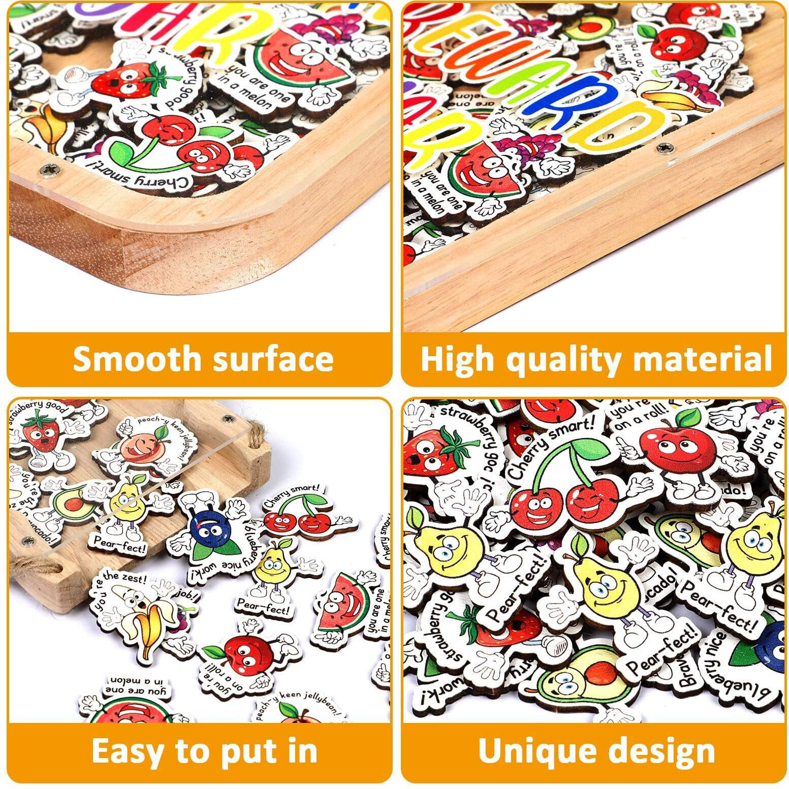 61Pcs Fruits Reward Jar For Kids, Appreciation Potty Training Behavior Training Reward Chart And Chore Chart Behavior Reward Jar For Kids Toddlers Classroom Back To School Motivate Responsibility