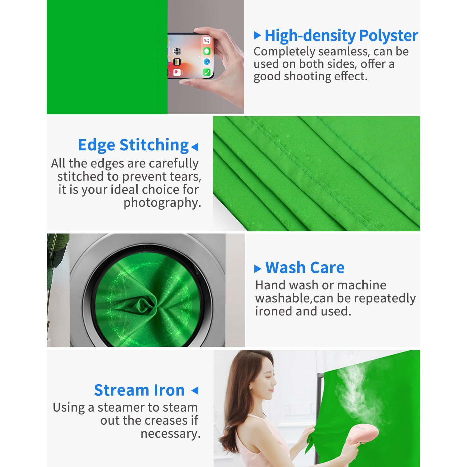 Green Screen Stand Kit, Hemmotop 5X6.5 Ft Green Screen Backdrop With Stand For Streaming,Gaming,Zoom,Portable Greenscreen Background Sheet With Stand With Clips & Carrying Bag