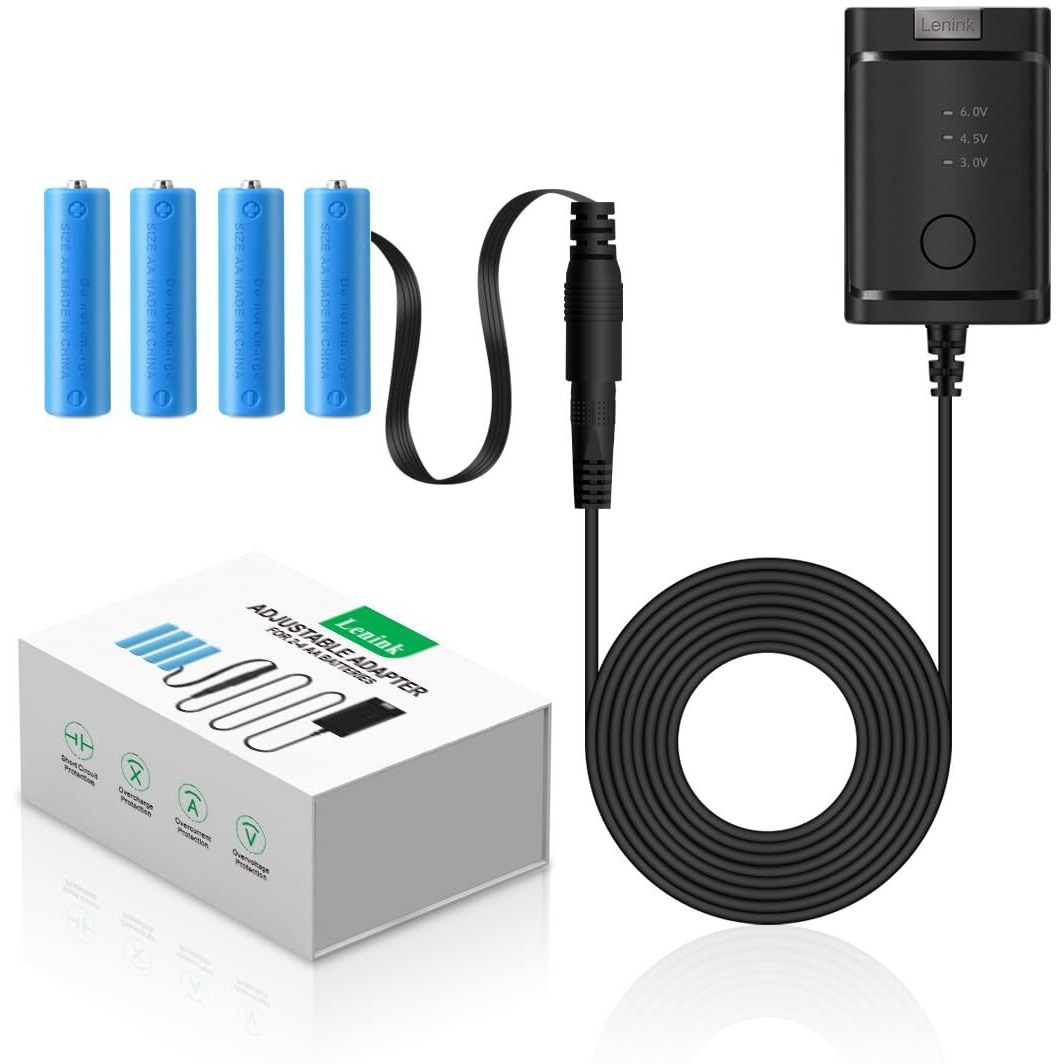 Lenink Adjustable Ac Power Supply Adapter For 2 Aa 3 Aa 4 Aa Batteries, 3V, 4.5V, 6V, Aa Battery Replacement Adapter For Led Lights, Decorations (Black)