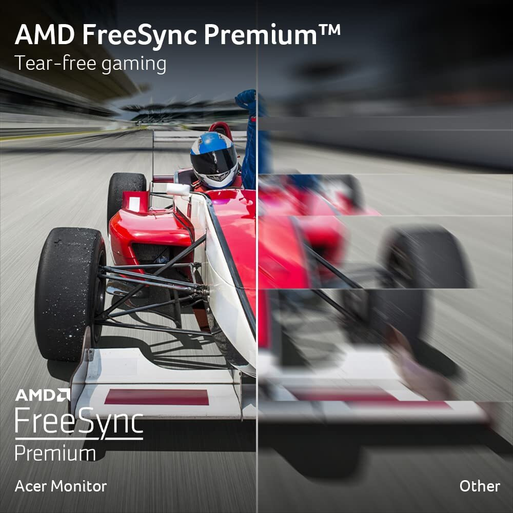 Acer Predator Xb273U V3Bmiiprx 27"" Wqhd 2560 X 1440 Gaming Monitor | Amd Freesync Premium | Agile-Splendor Ips 400 | Up To 180Hz Refresh Rate | Up To 0.5Ms | Eyesafe 2.0 | Display Port & 2 X Hdmi 2.0