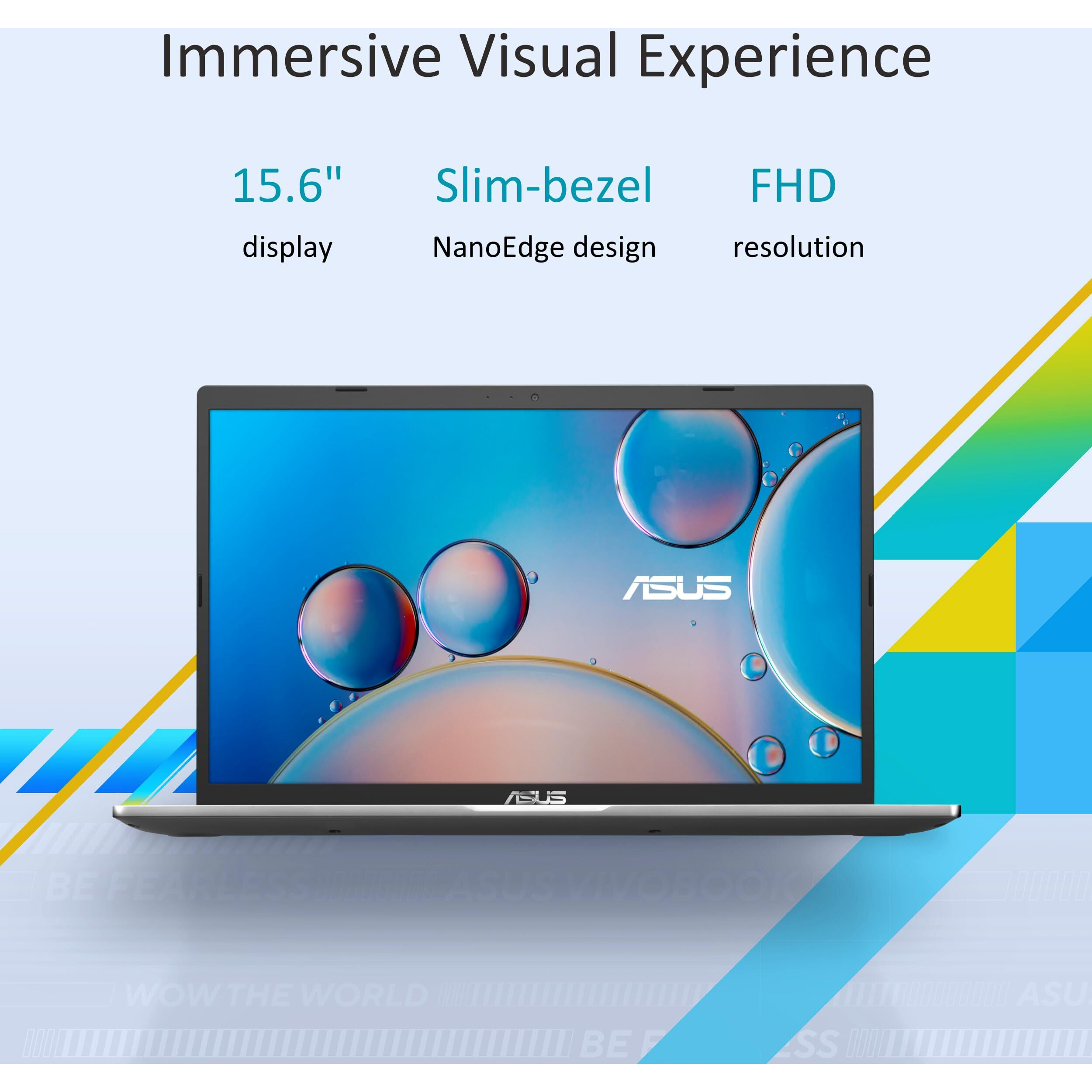 Asus Vivobook 15.6    Fhd Laptop, Amd Ryzen 3 3250U, 8Gb Ram, 128Gb Ssd, Windows 11 Home, Transparent Silver, M515Da-Ws33