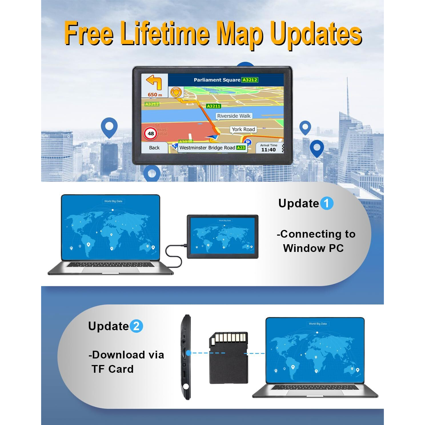 Ohrex N900 Gps Navigator For Truck Car, 9 Inch Gps Truck Driver Commercial, Trucker Gps For Semi Truck 2024, Lifetime Map Updates, Custom Truck Routing, Lane Guidance
