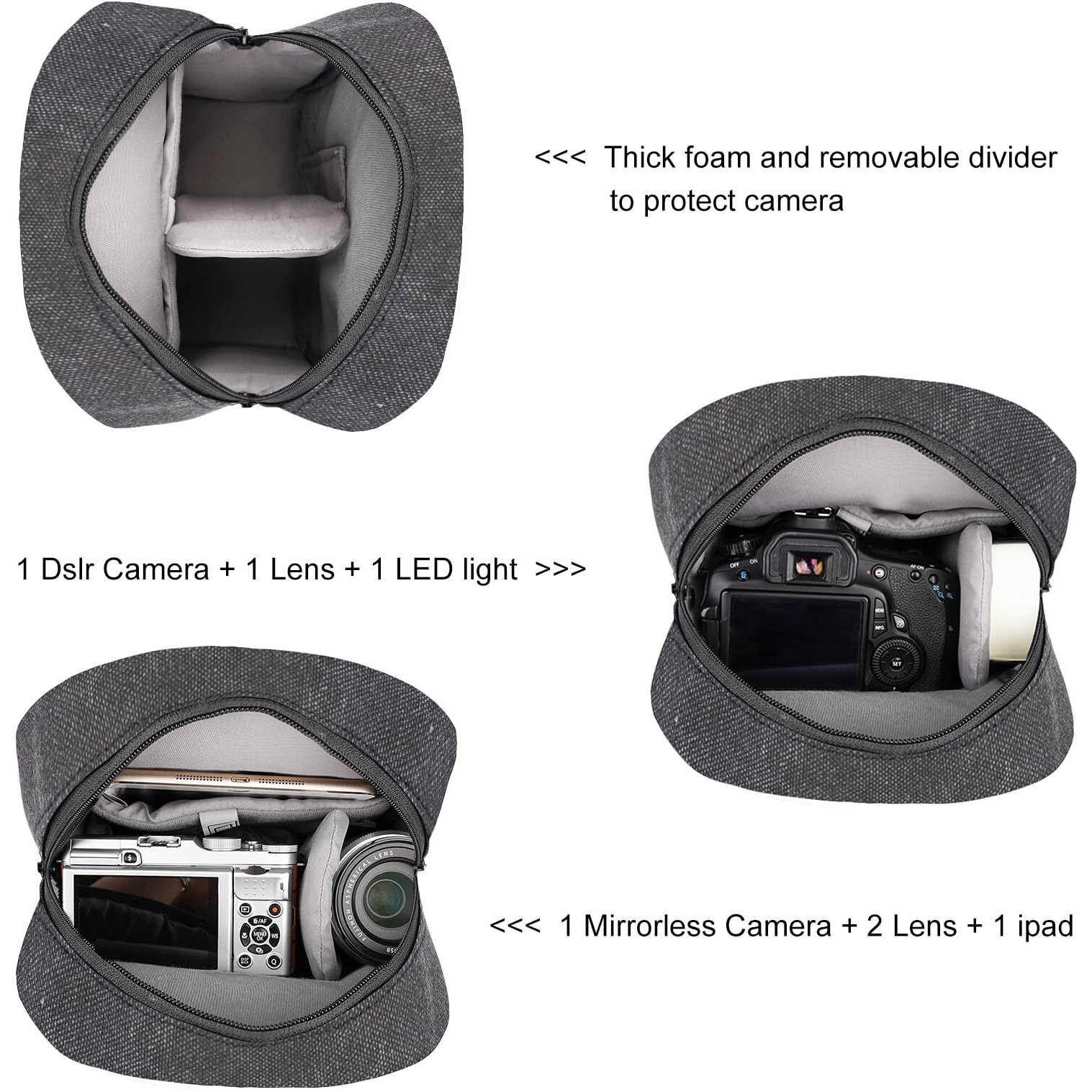Tullio Small Camera Bag Crossbody Canvas Sling Bag Purse Waterproof Dslr Bag Compatible With Nikon Sony For Men And Women