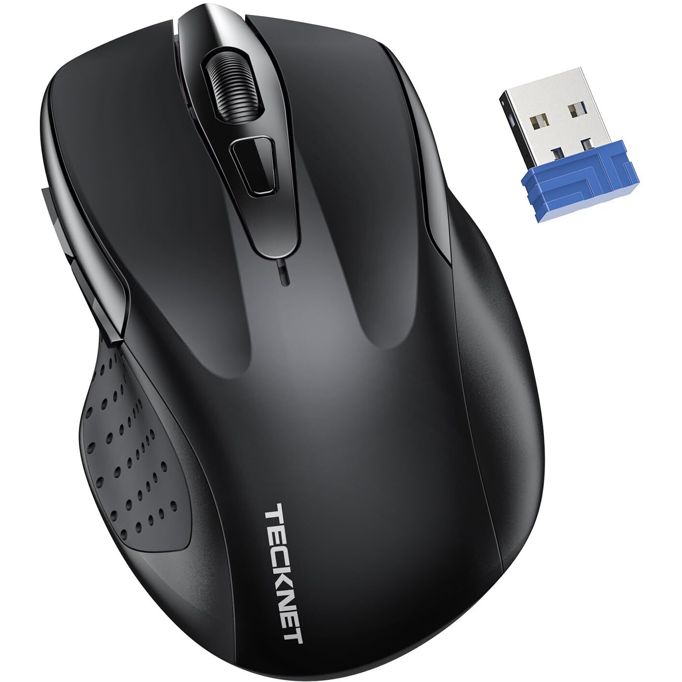 Tecknet Wireless Mouse, 2.4G Ergonomic Optical Mouse, Computer Mouse For Laptop, Pc, Computer, Chromebook, Notebook, 6 Buttons, 24 Months Battery Life, 2600 Dpi, 5 Adjustment Levels