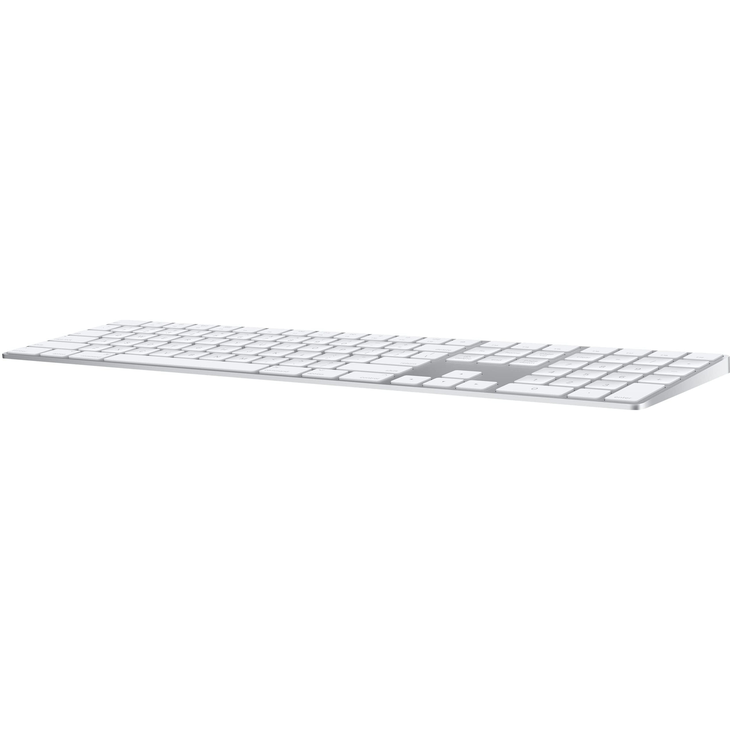 Apple Magic Keyboard With Numeric Keypad Wireless, Bluetooth, Rechargeable. Works With Mac, Ipad, Or Iphone Us English - White