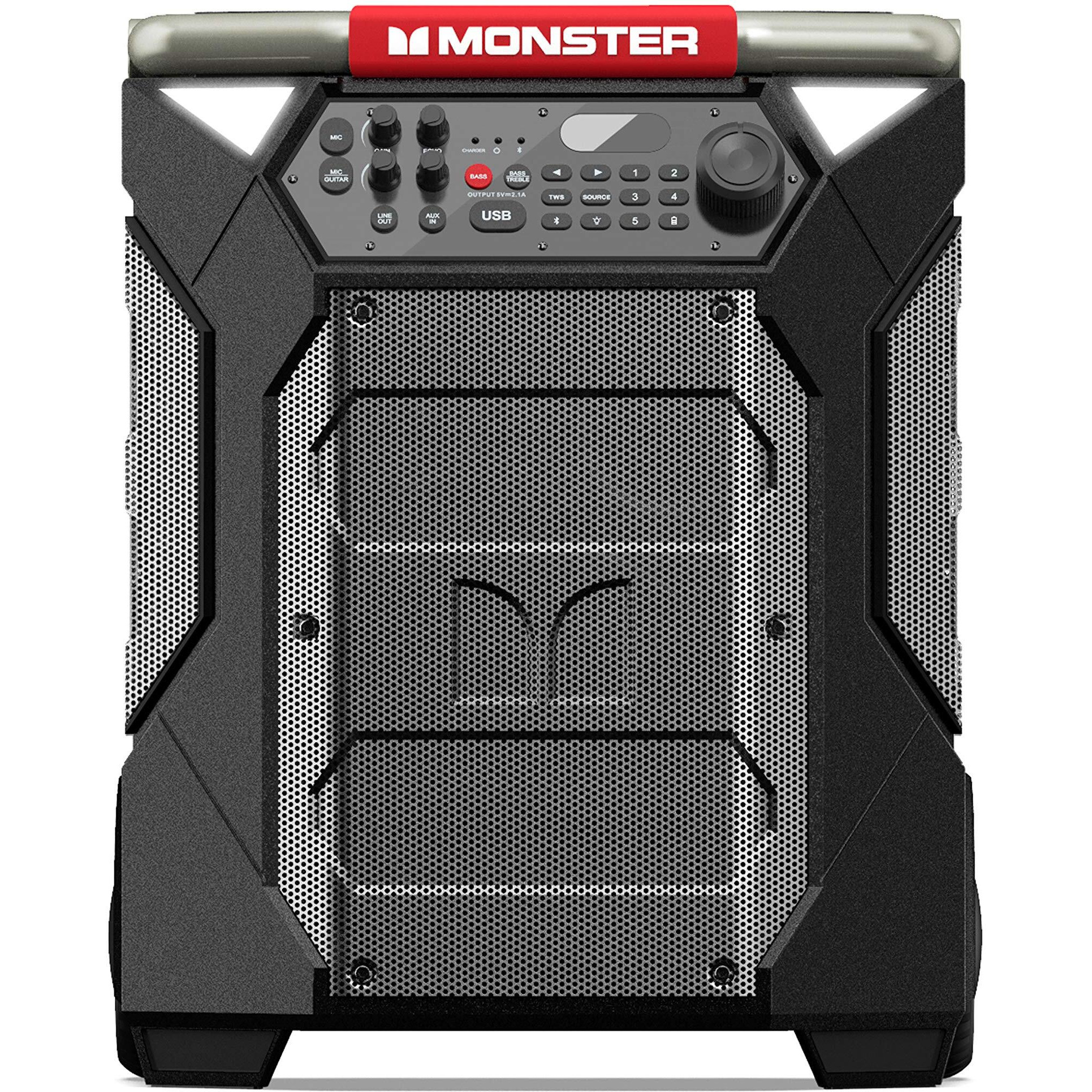 Monster Rockin Roller 270 Indoor/Outdoor Portable Bluetooth Speaker | Up To 200W Of 270 Degree Sound & Up To 100 Hours Of Playtime